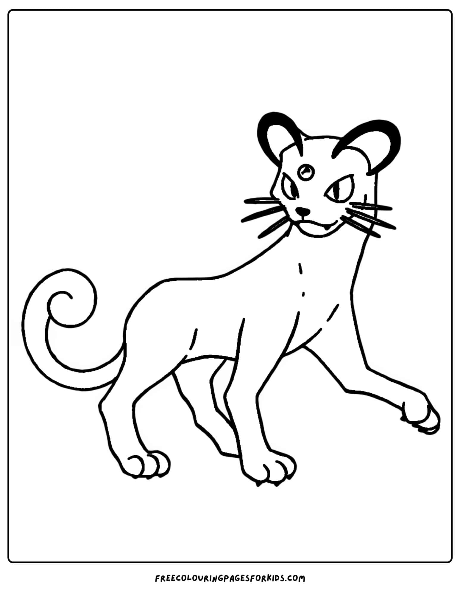 persian pokemon coloring page