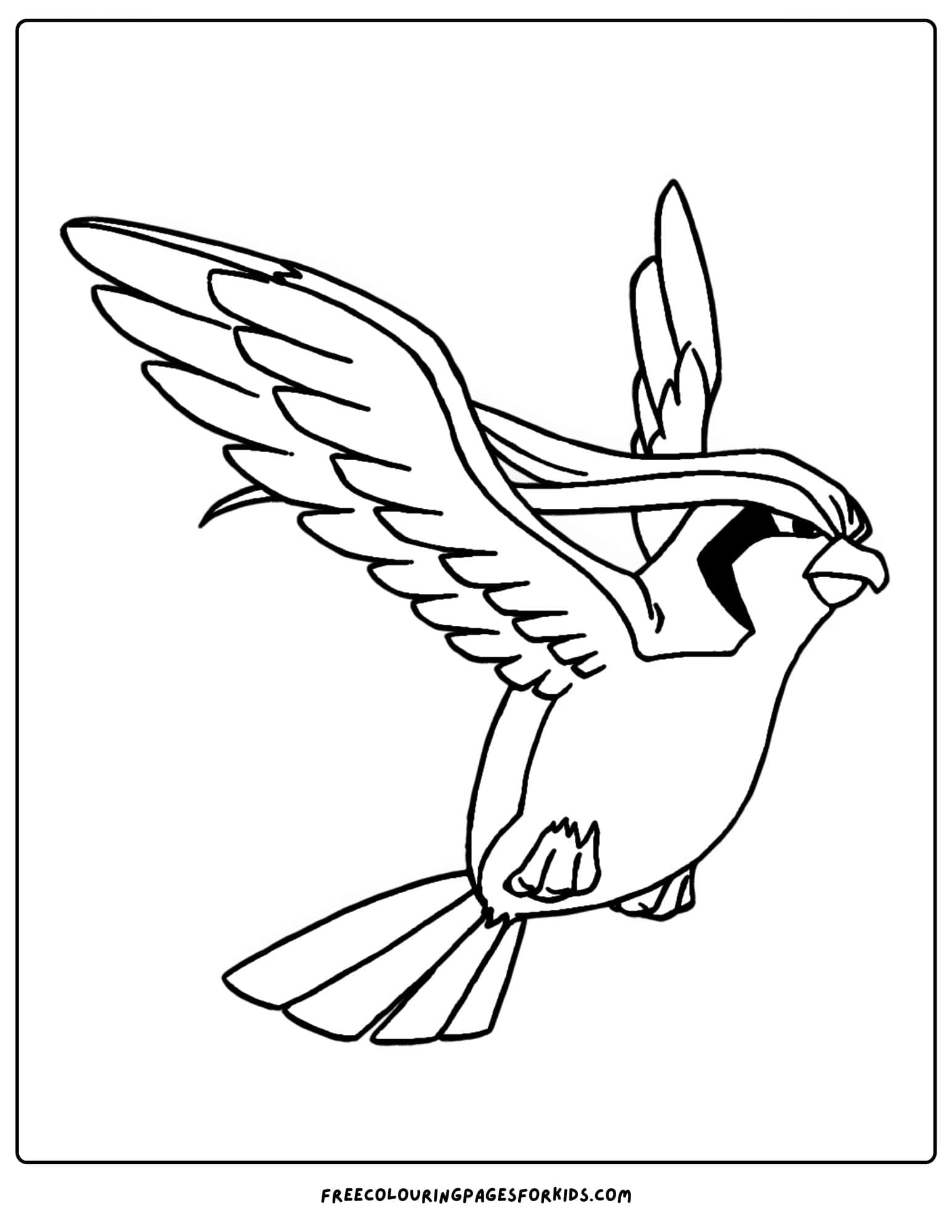 pidgeot pokemon coloring page