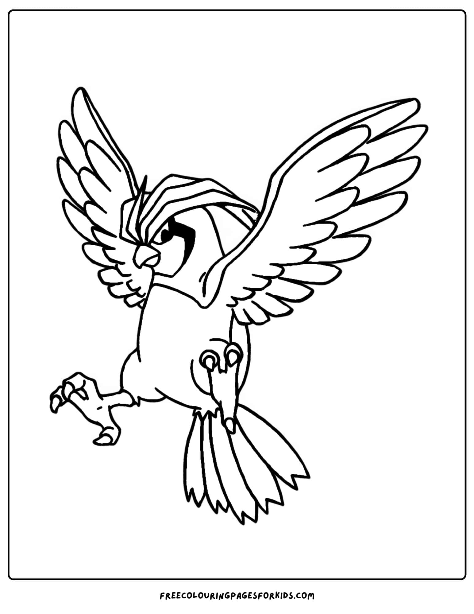 pidgeotto pokemon coloring page