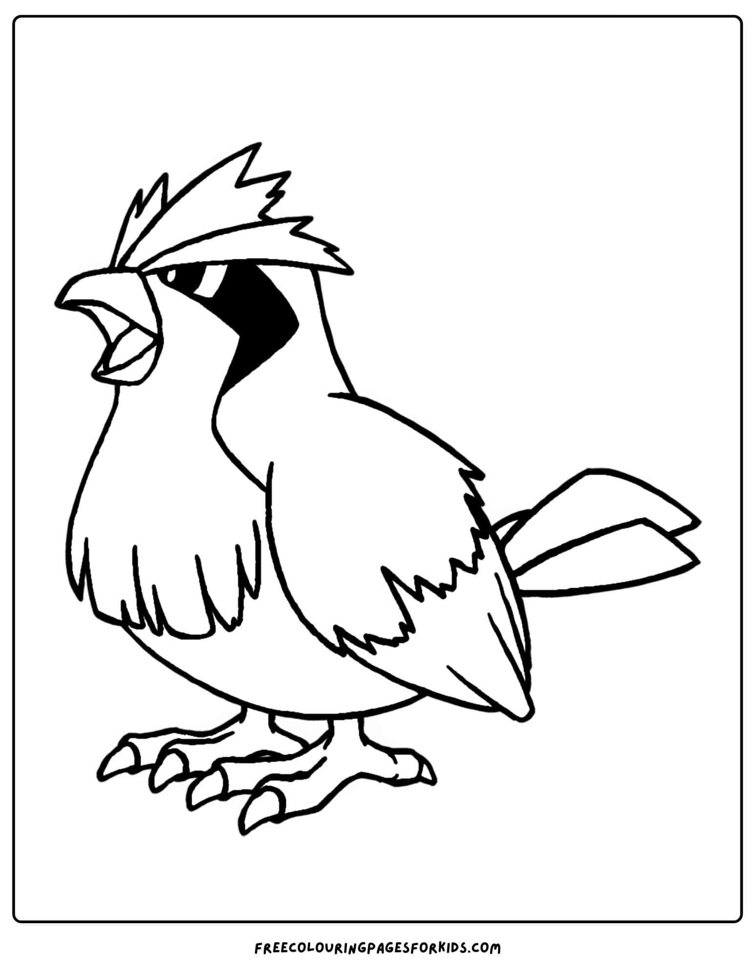 pidgey pokemon coloring page