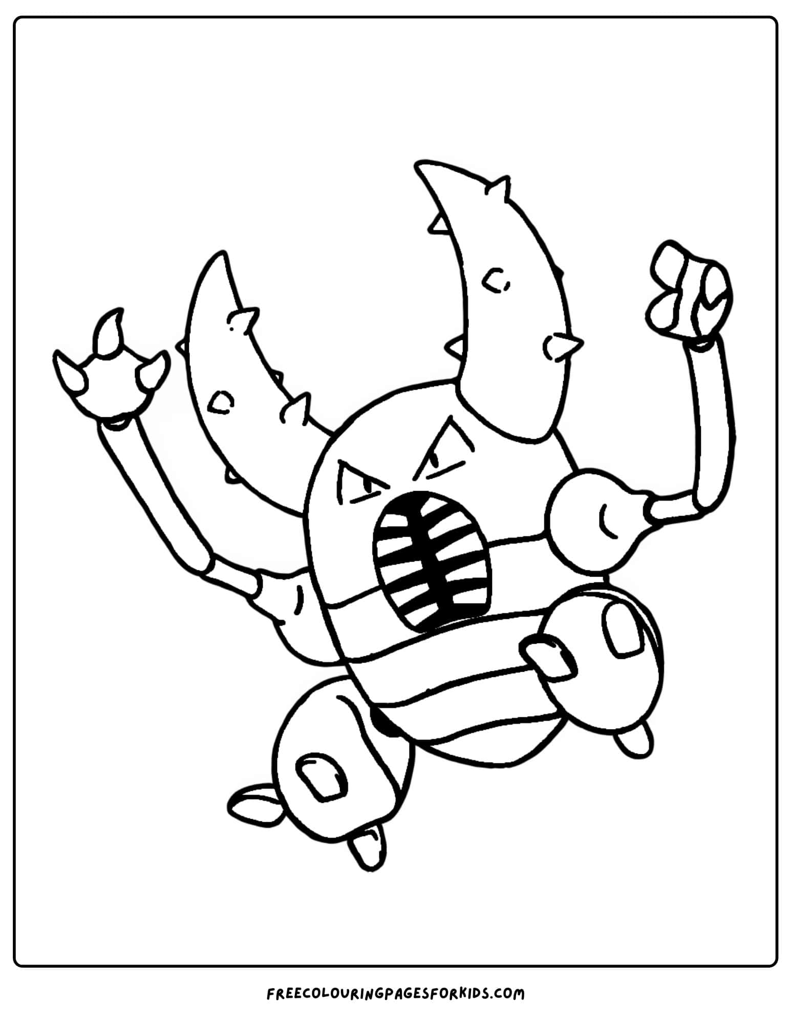 pinsir pokemon coloring page