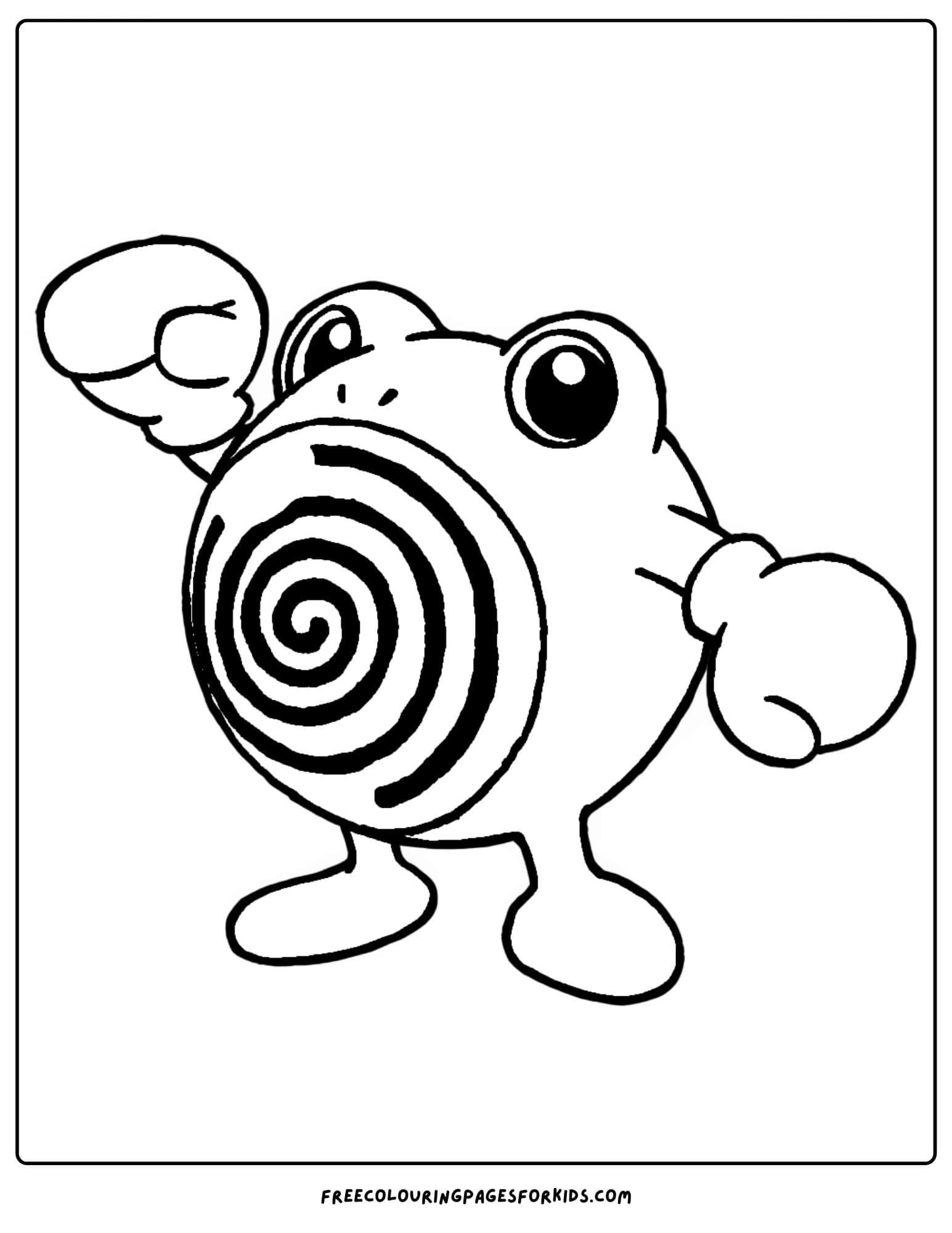 poliwhirl pokemon coloring page