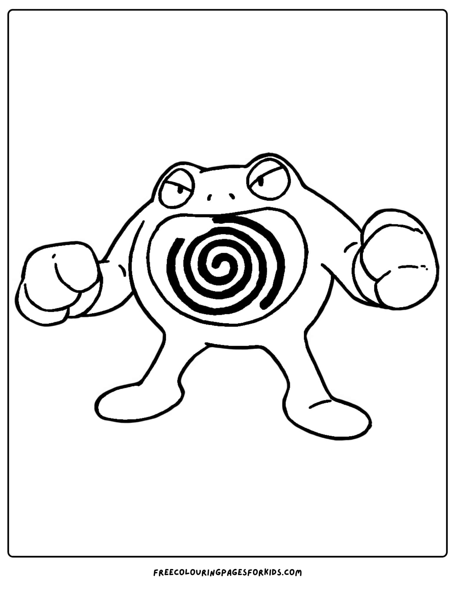 poliwrath pokemon coloring page