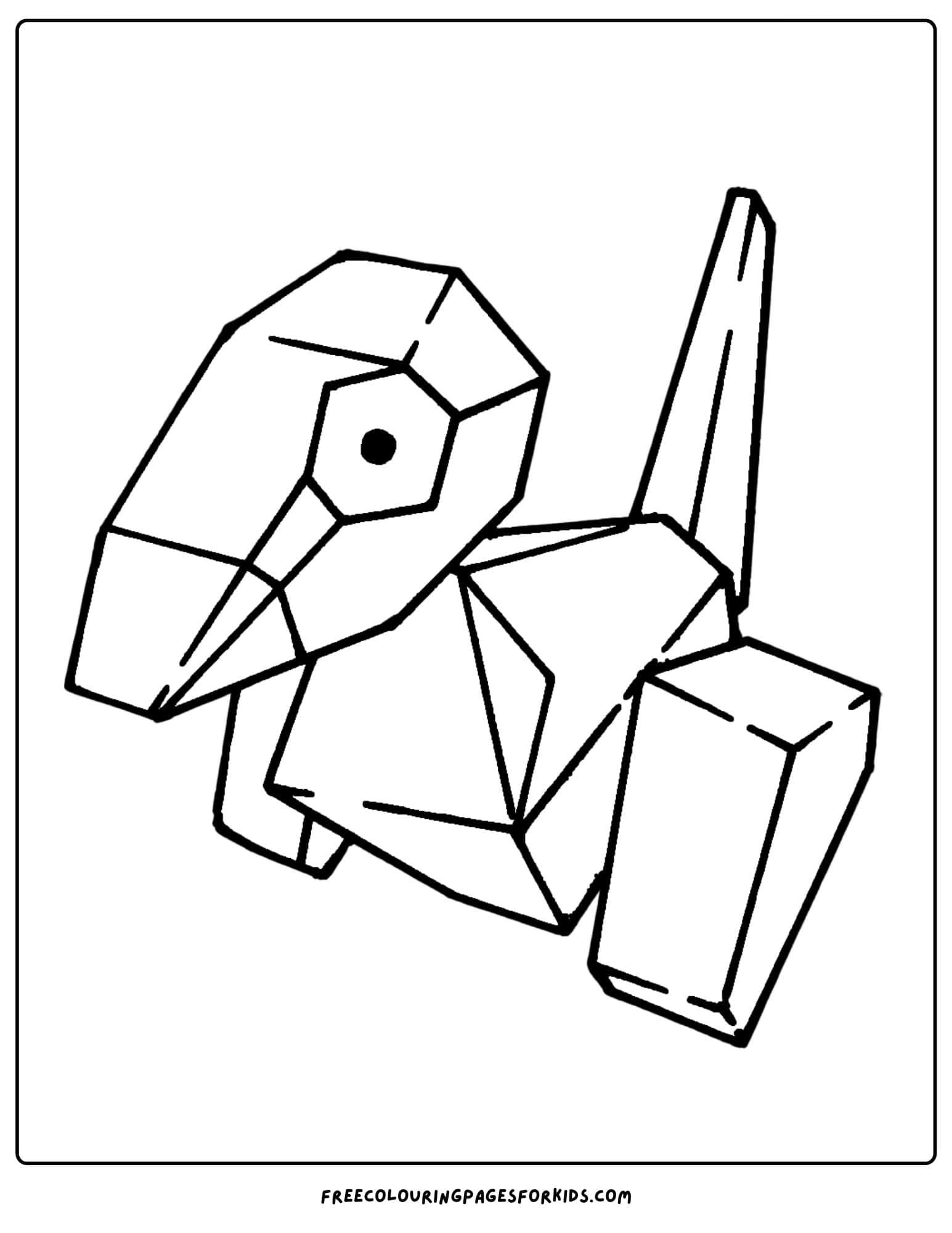 porygon pokemon coloring page