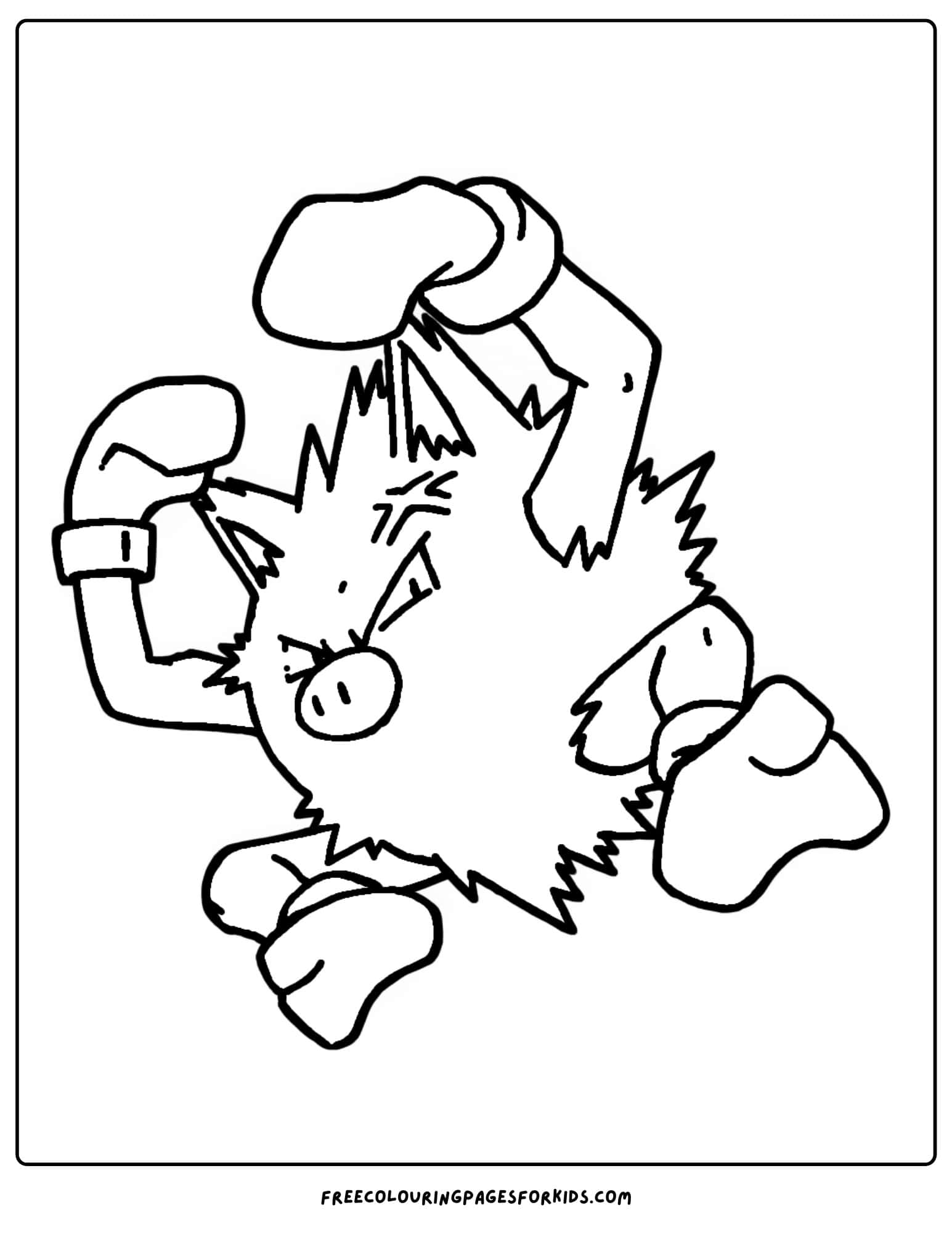 primeape pokemon coloring page