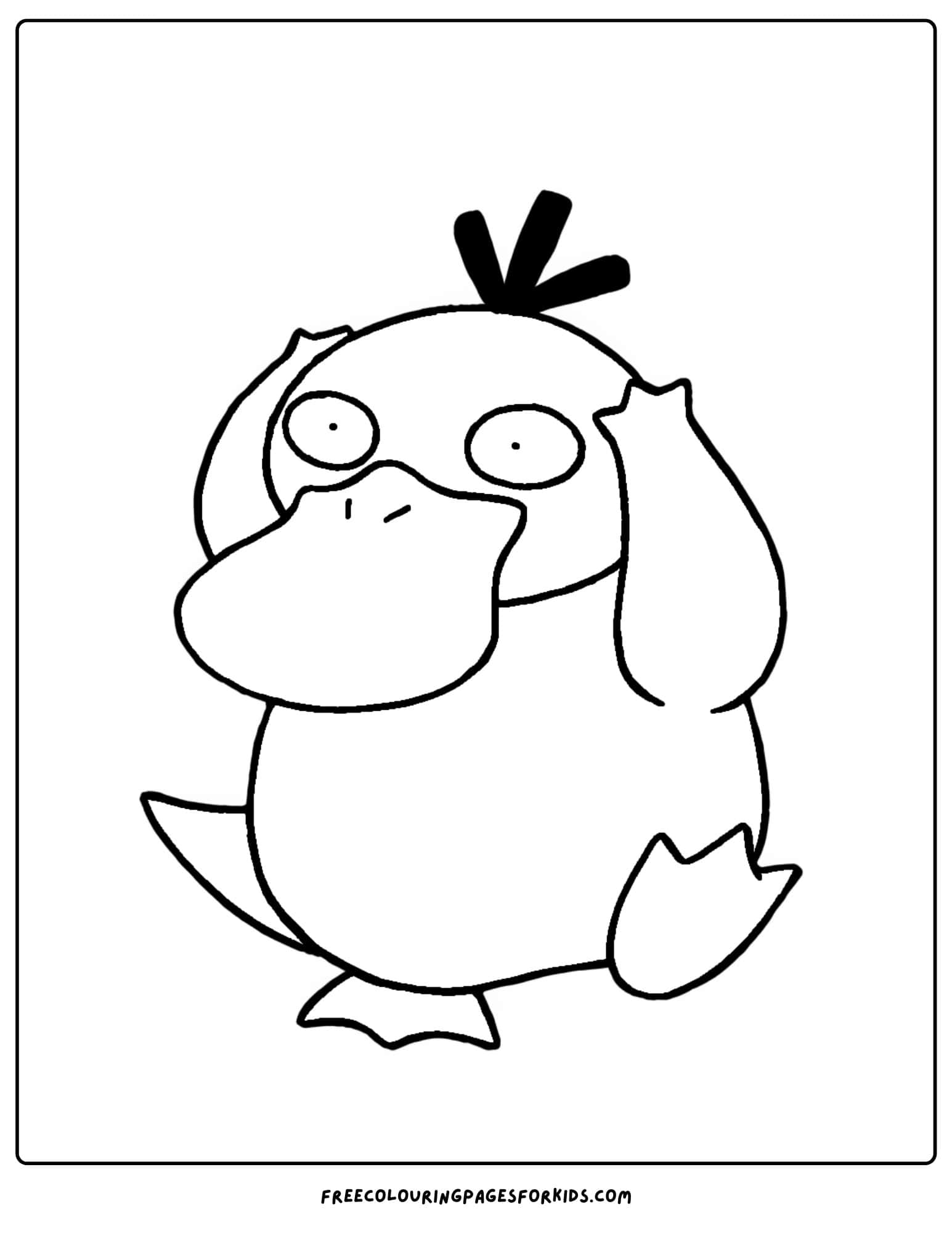 psyduck pokemon coloring page