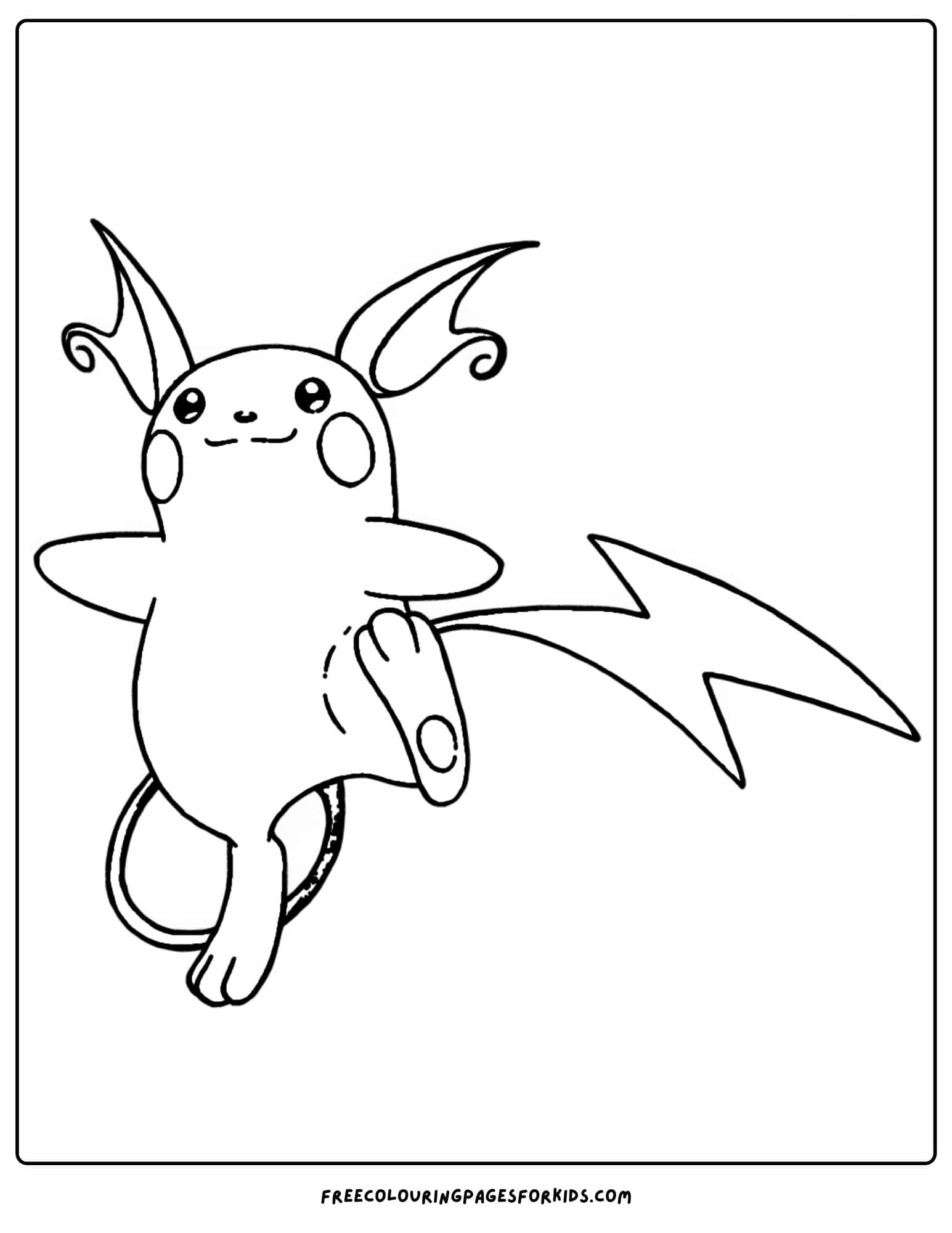 raichu pokemon coloring page