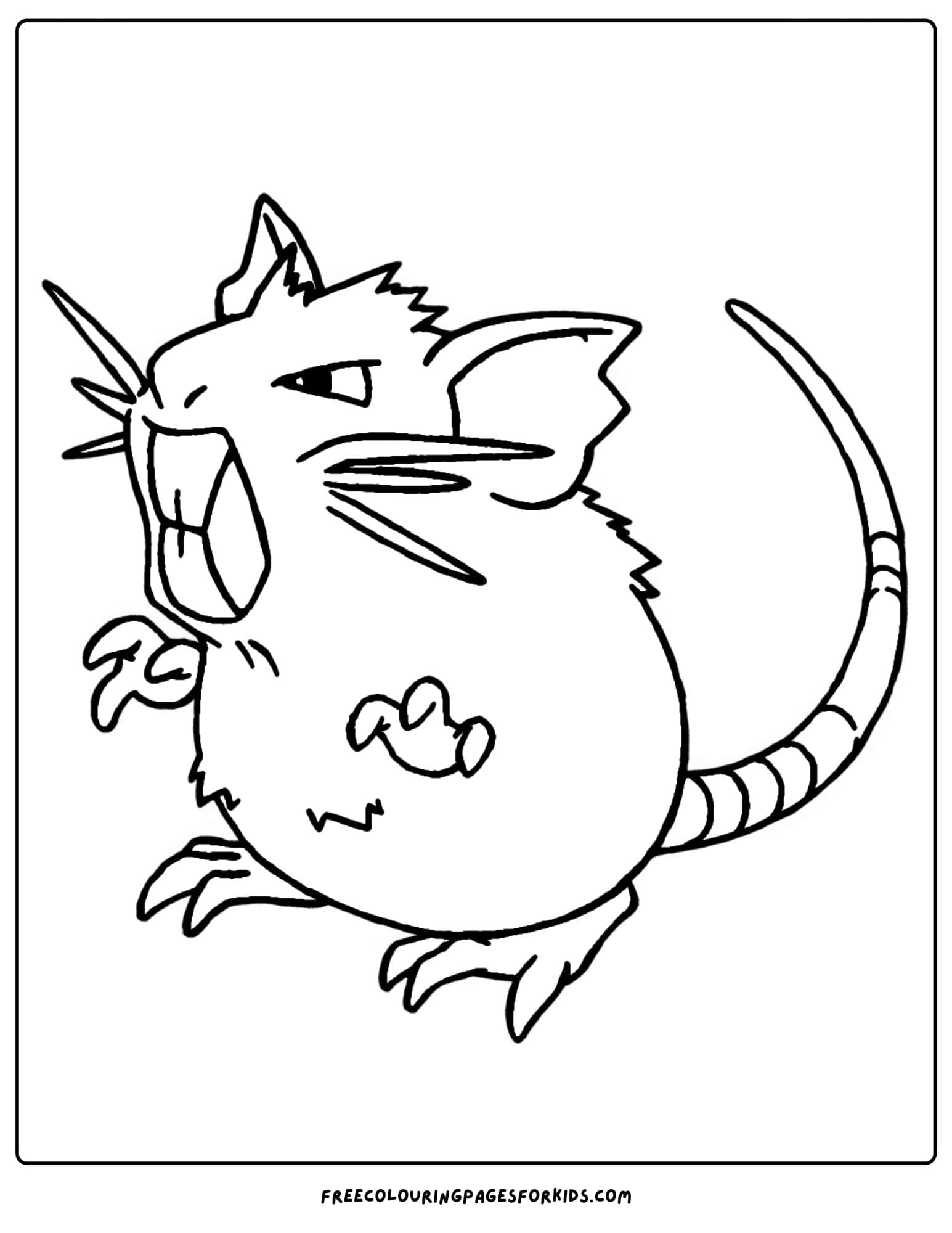 raticate pokemon coloring page