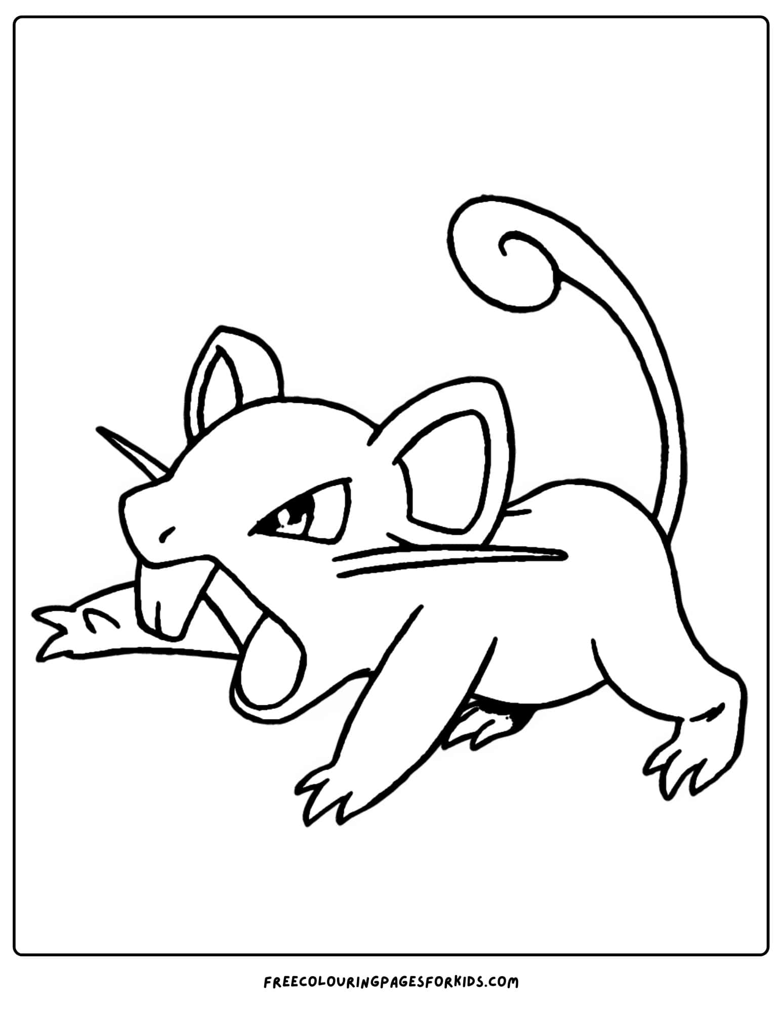 rattata pokemon coloring page