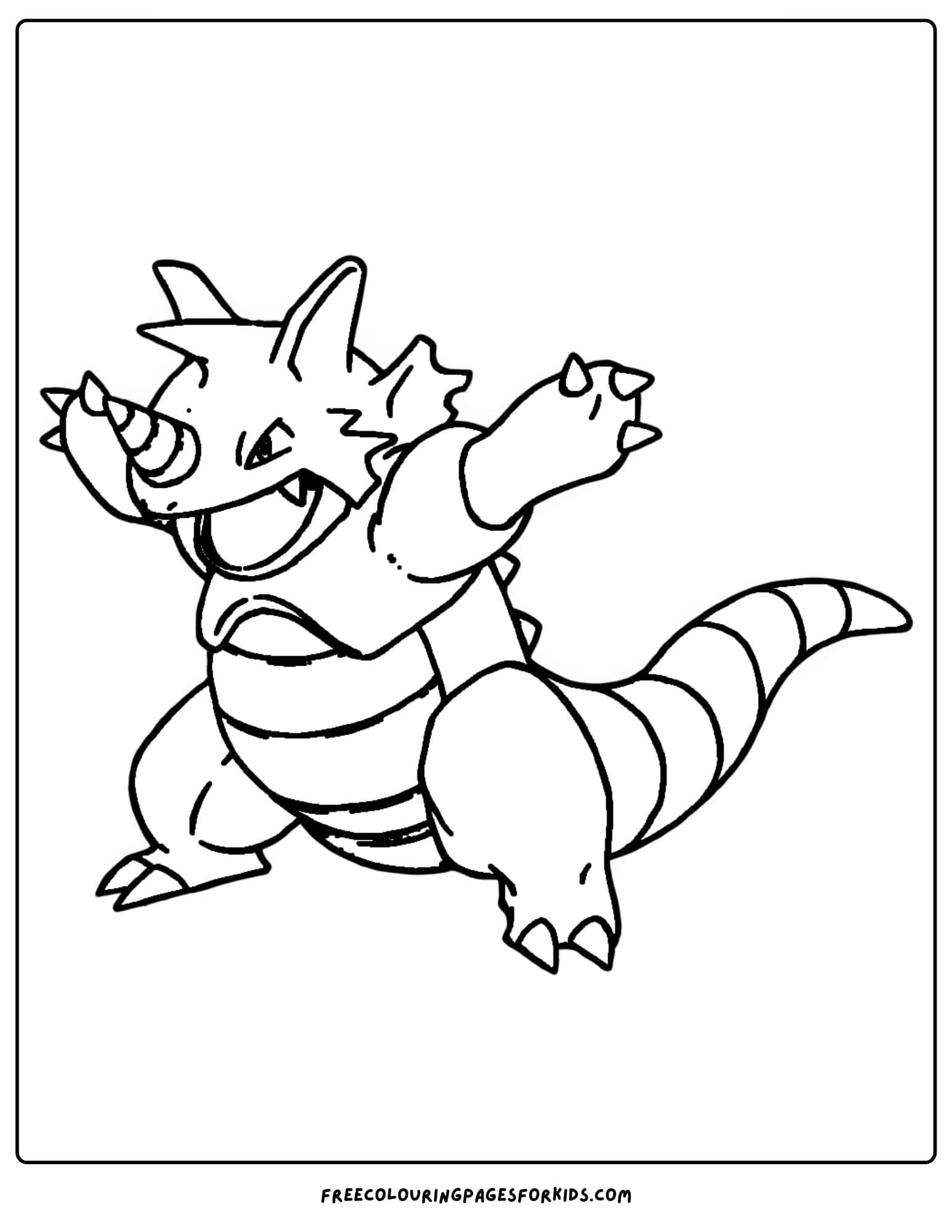 rhydon pokemon coloring page