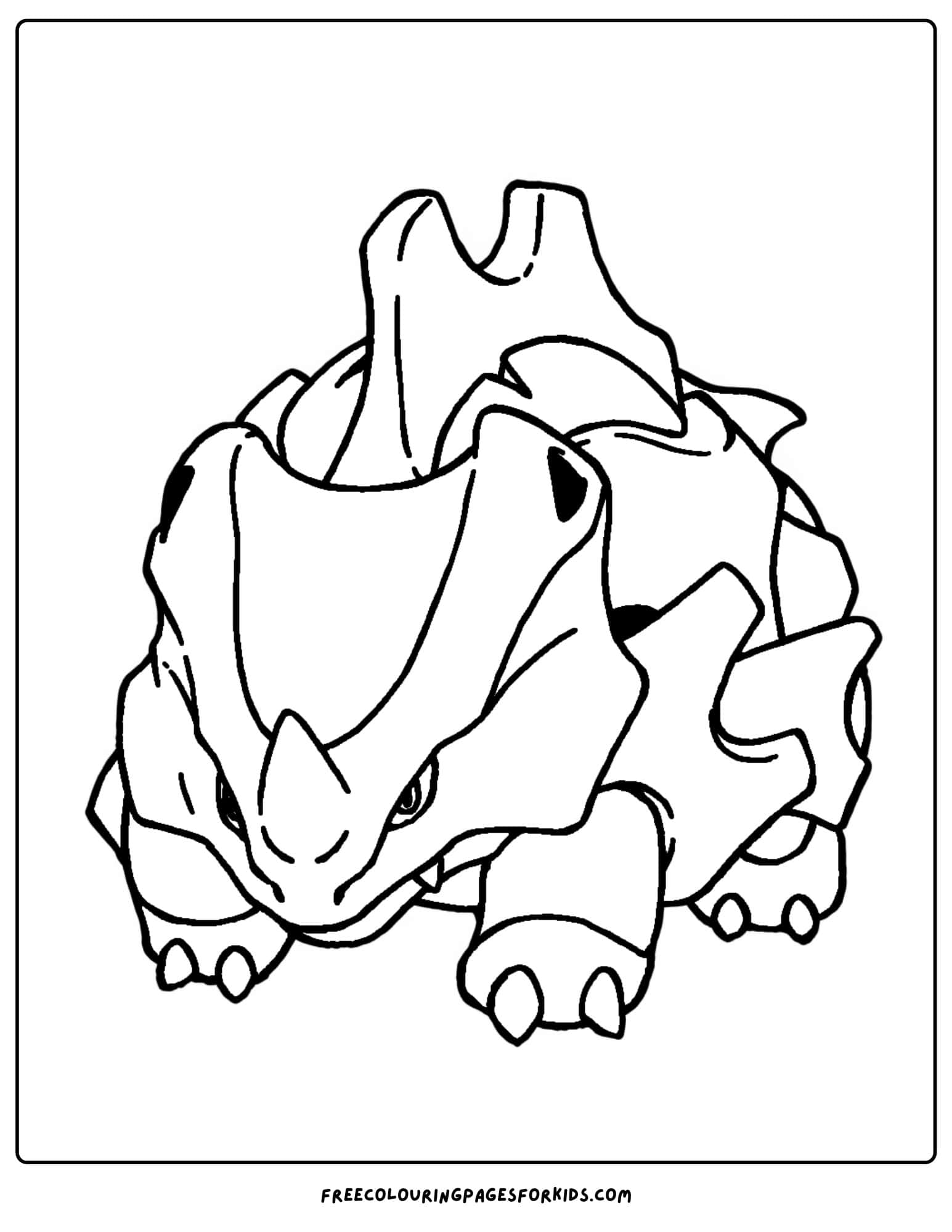 rhyhorn pokemon coloring page