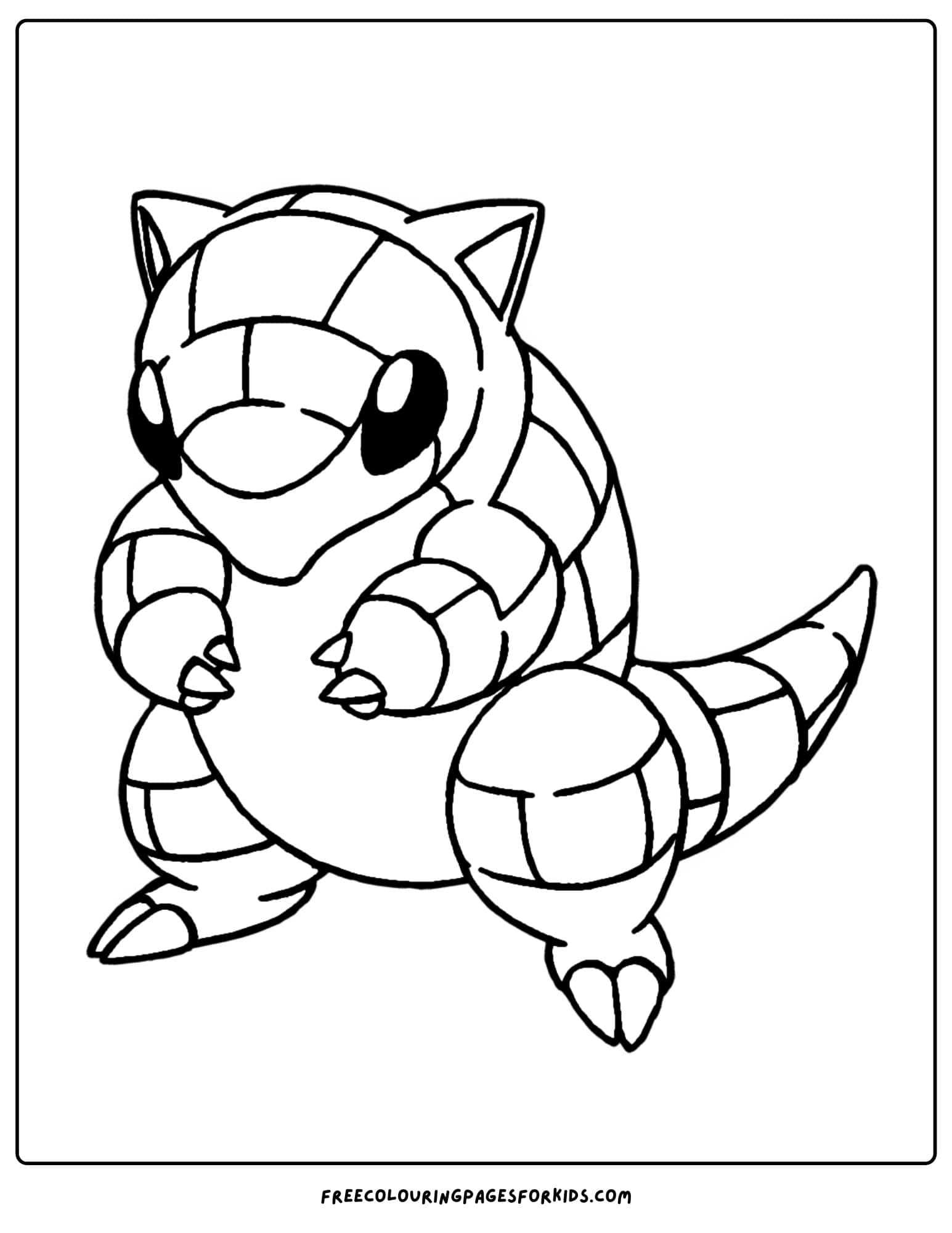 sandshrew pokemon coloring page