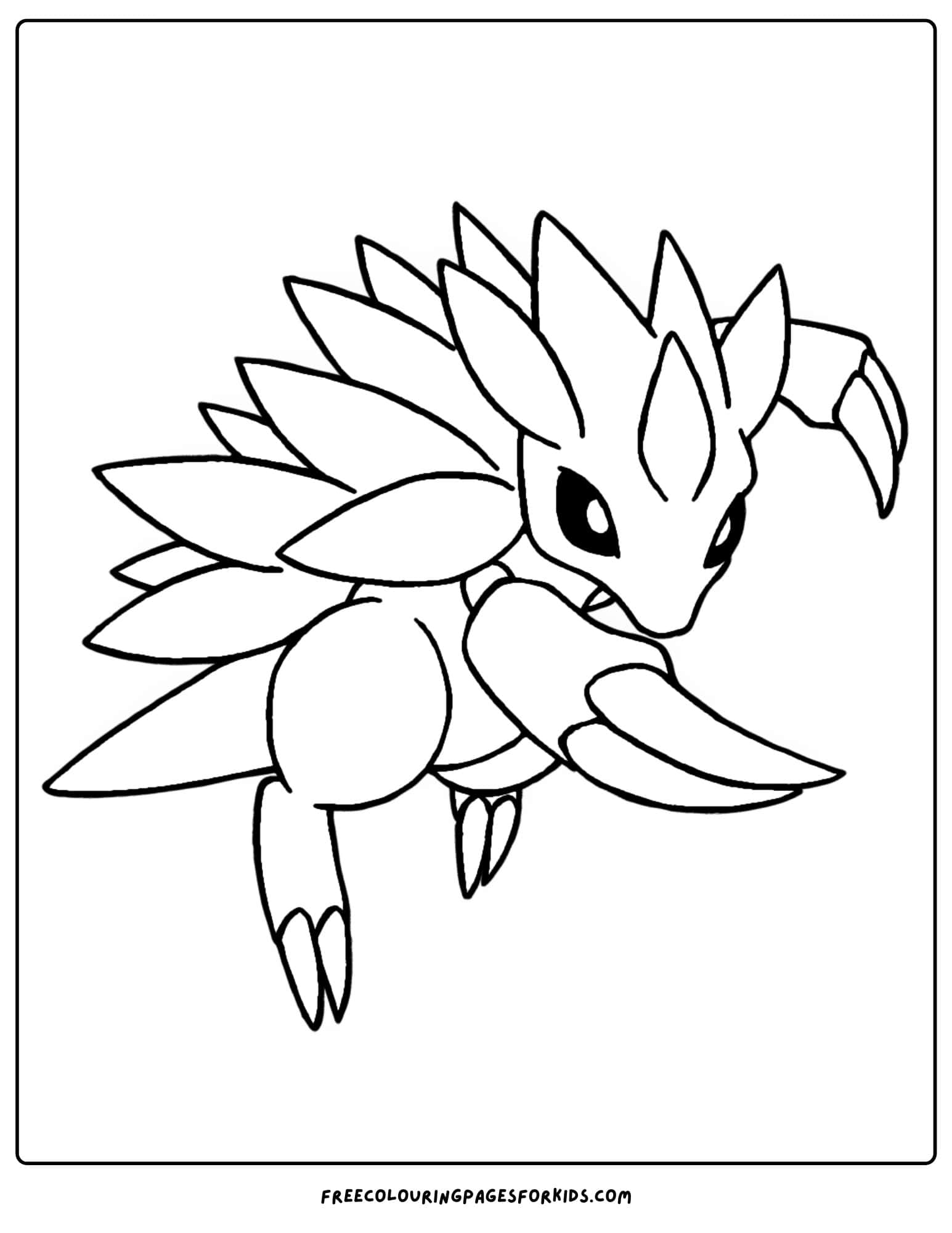 sandslash pokemon coloring page