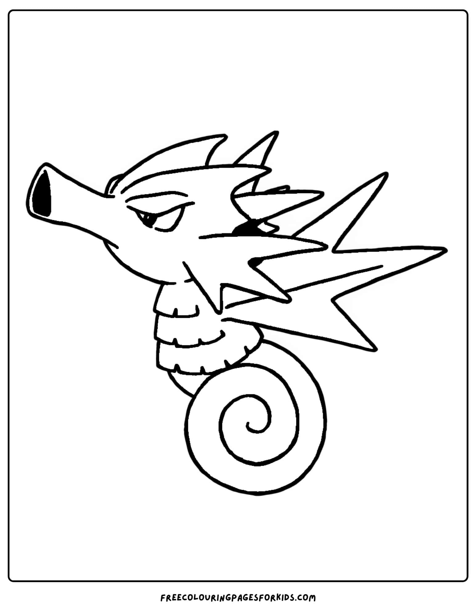 seadra pokemon coloring page