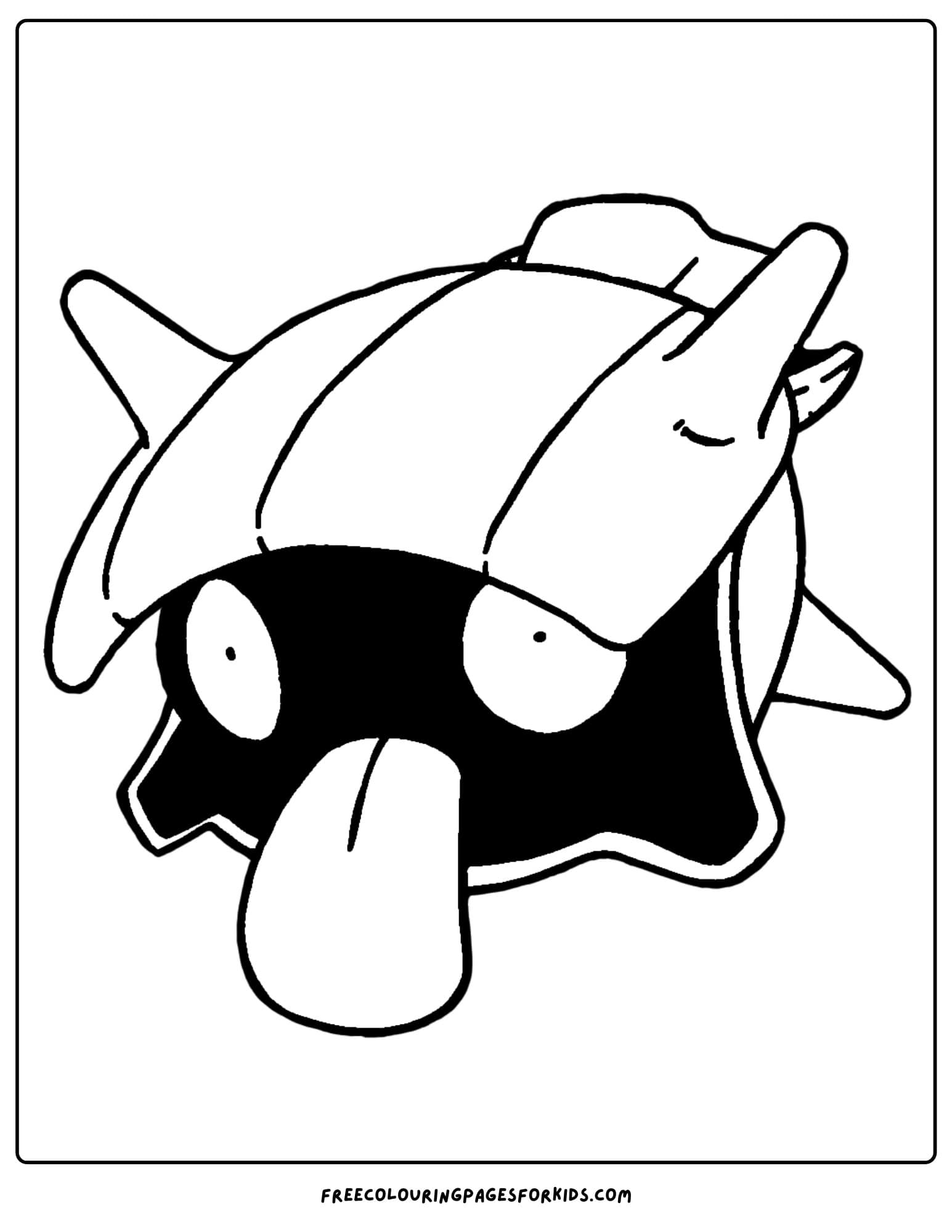 shellder pokemon coloring page