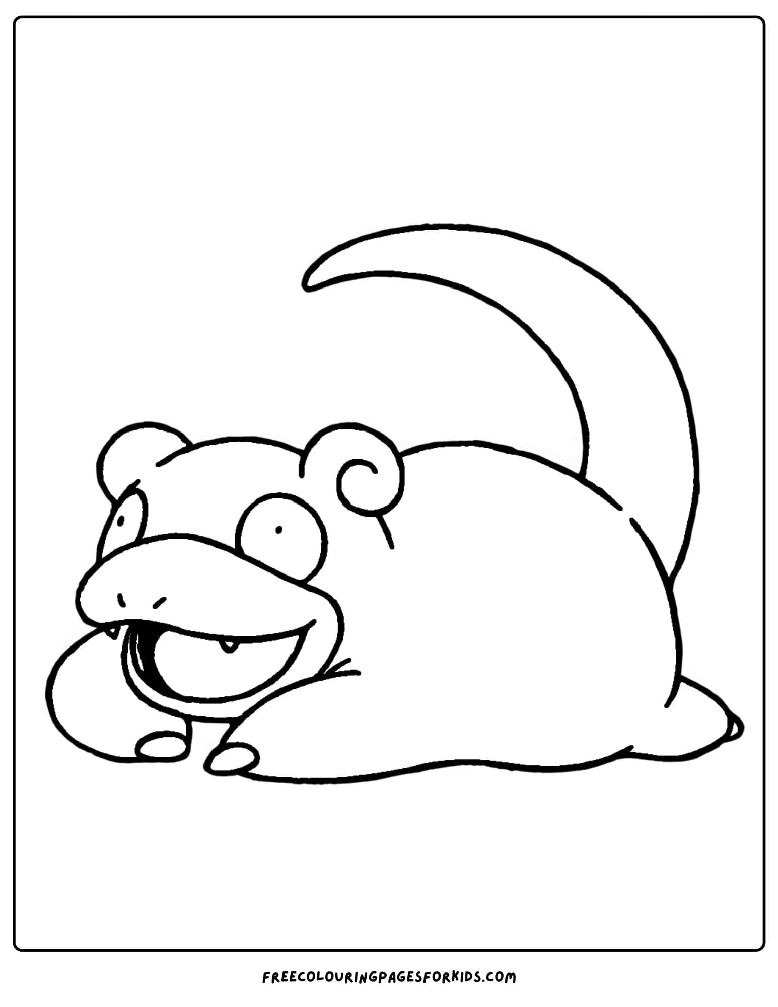 slowpoke pokemon coloring page