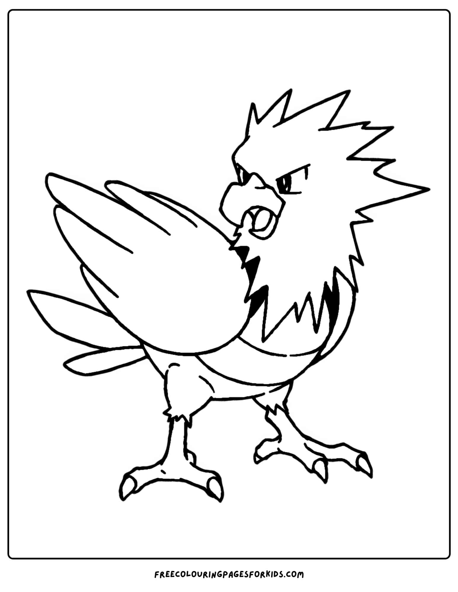 spearow pokemon coloring page