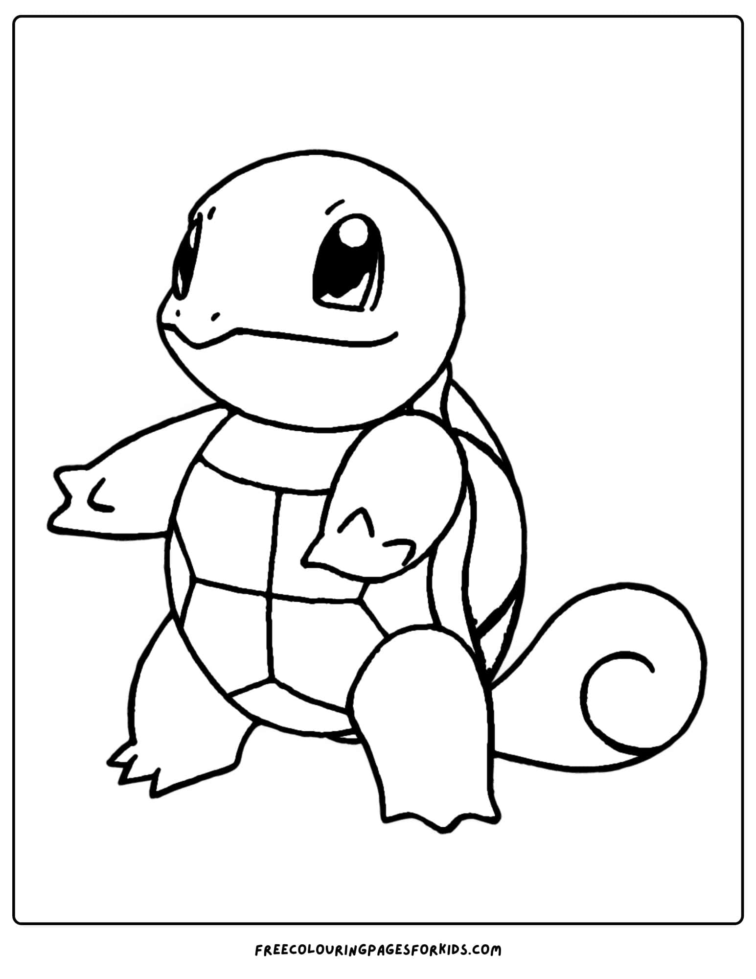 squirtle pokemon coloring page