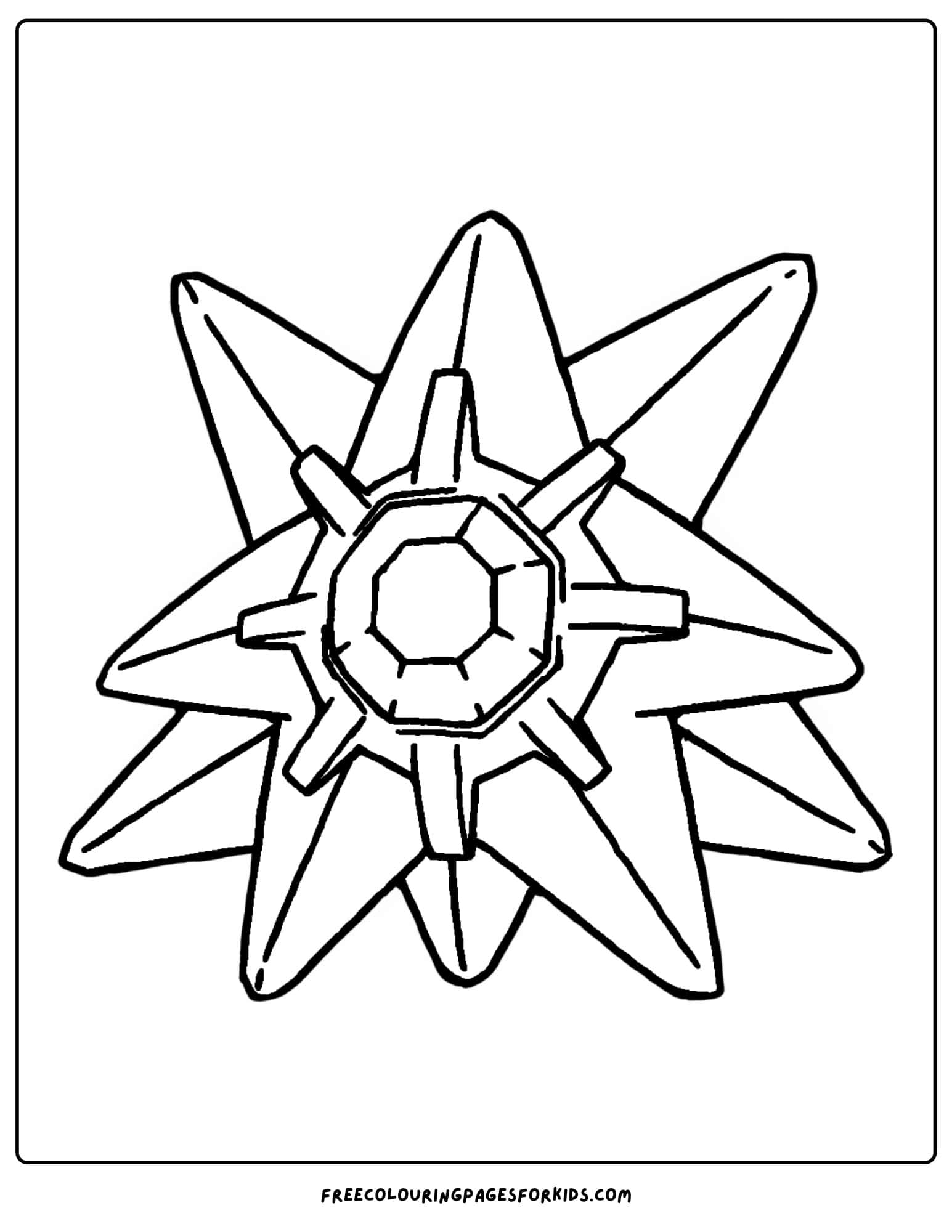 starmie pokemon coloring page