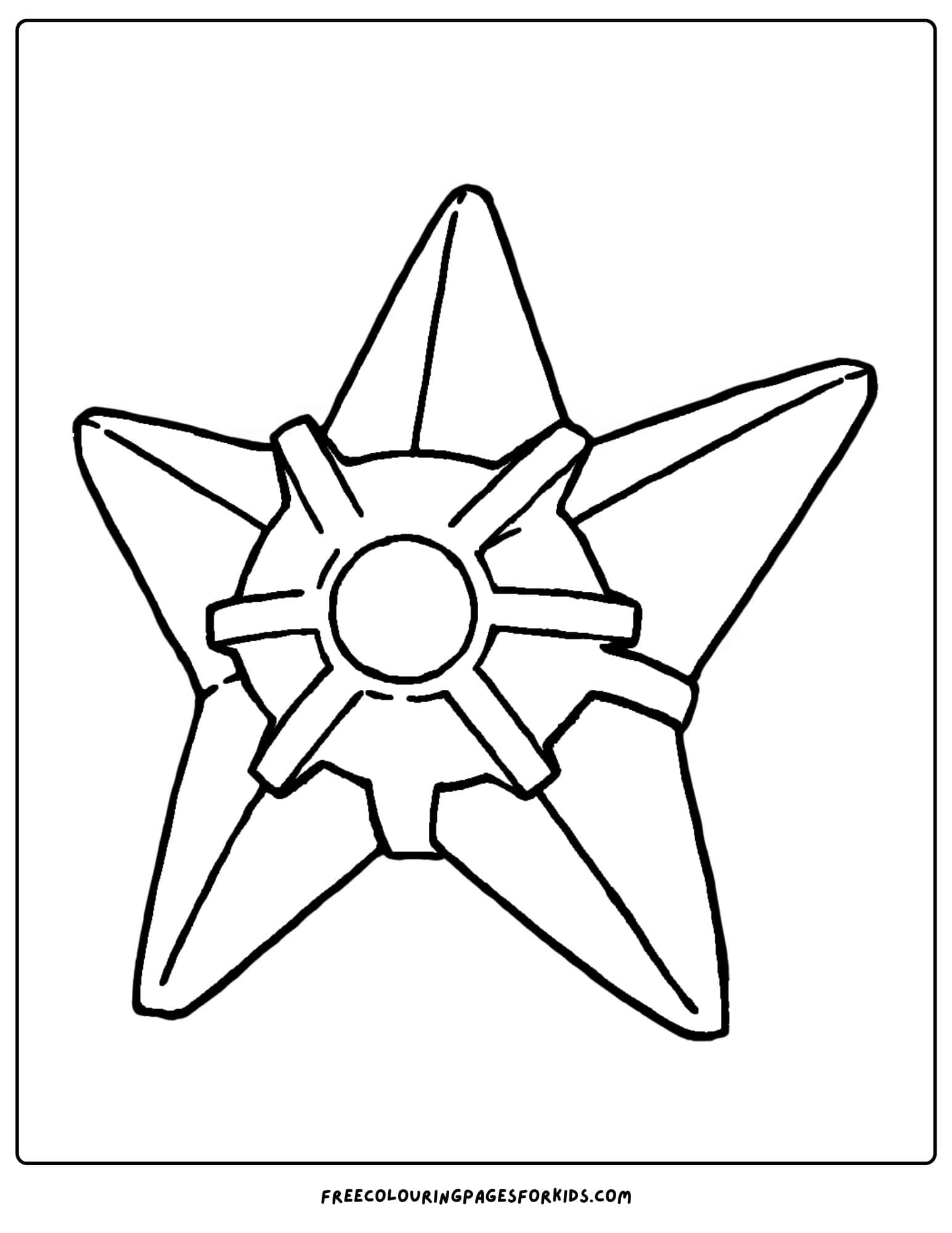 staryu pokemon coloring page