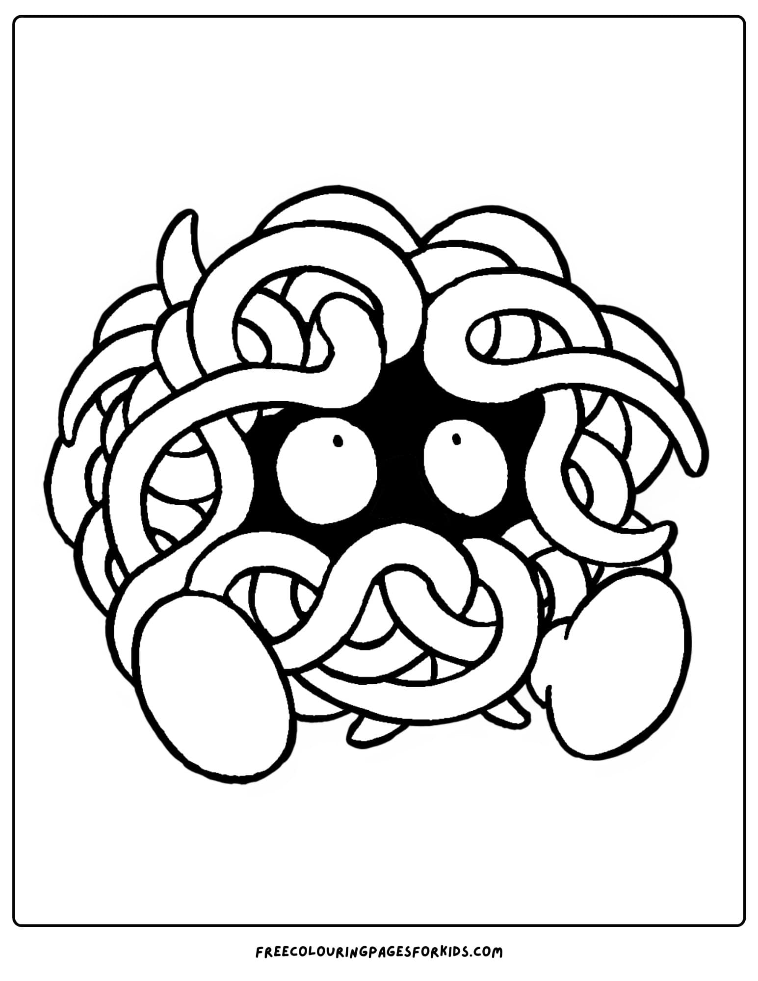 tangela pokemon coloring page