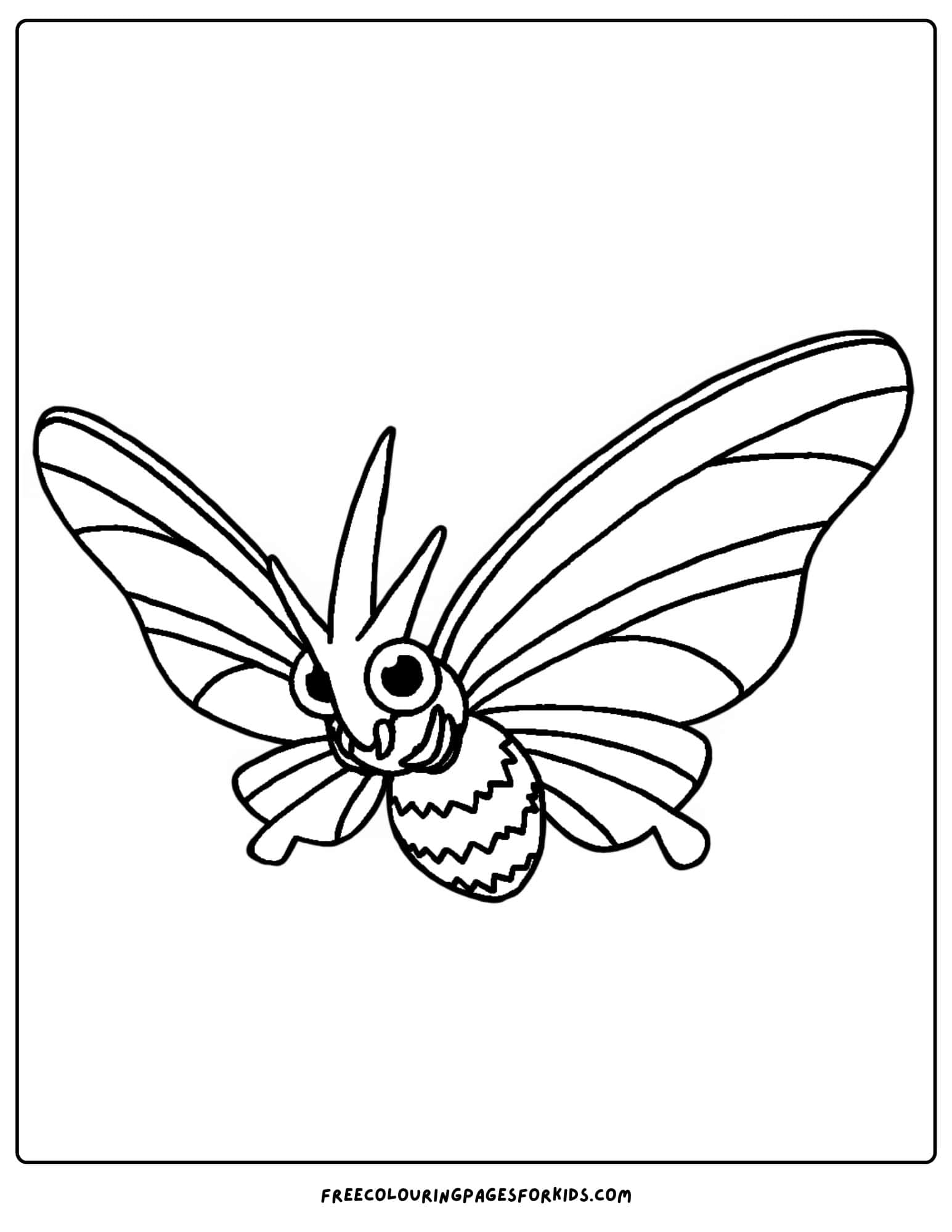 venomoth pokemon coloring page