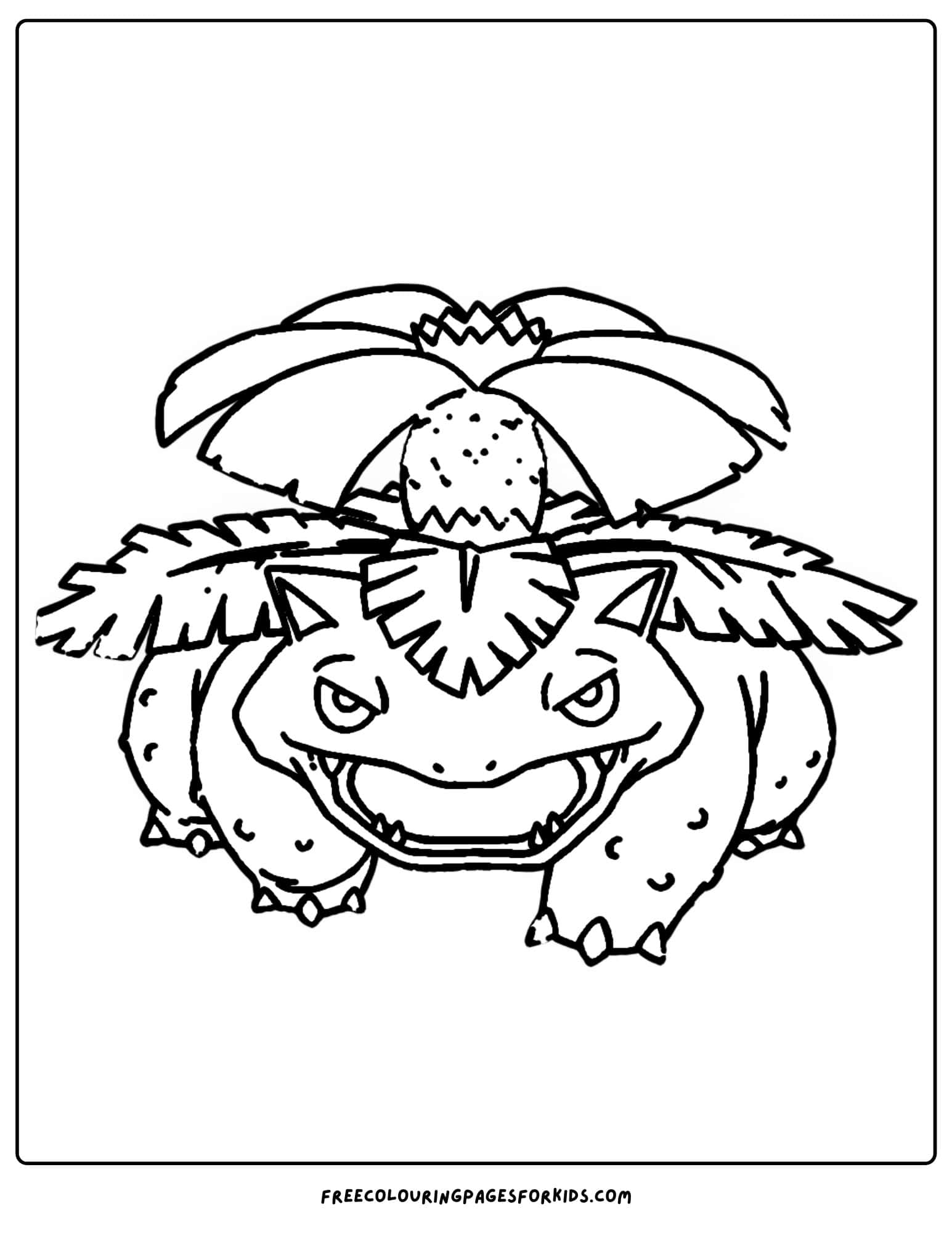 venusaur pokemon coloring page