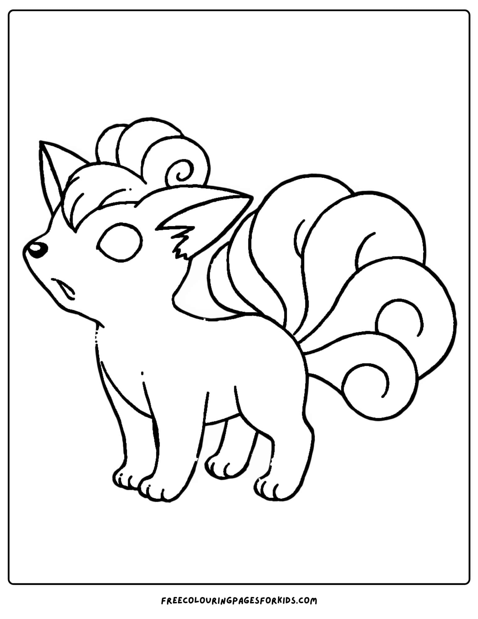 vulpix pokemon coloring page