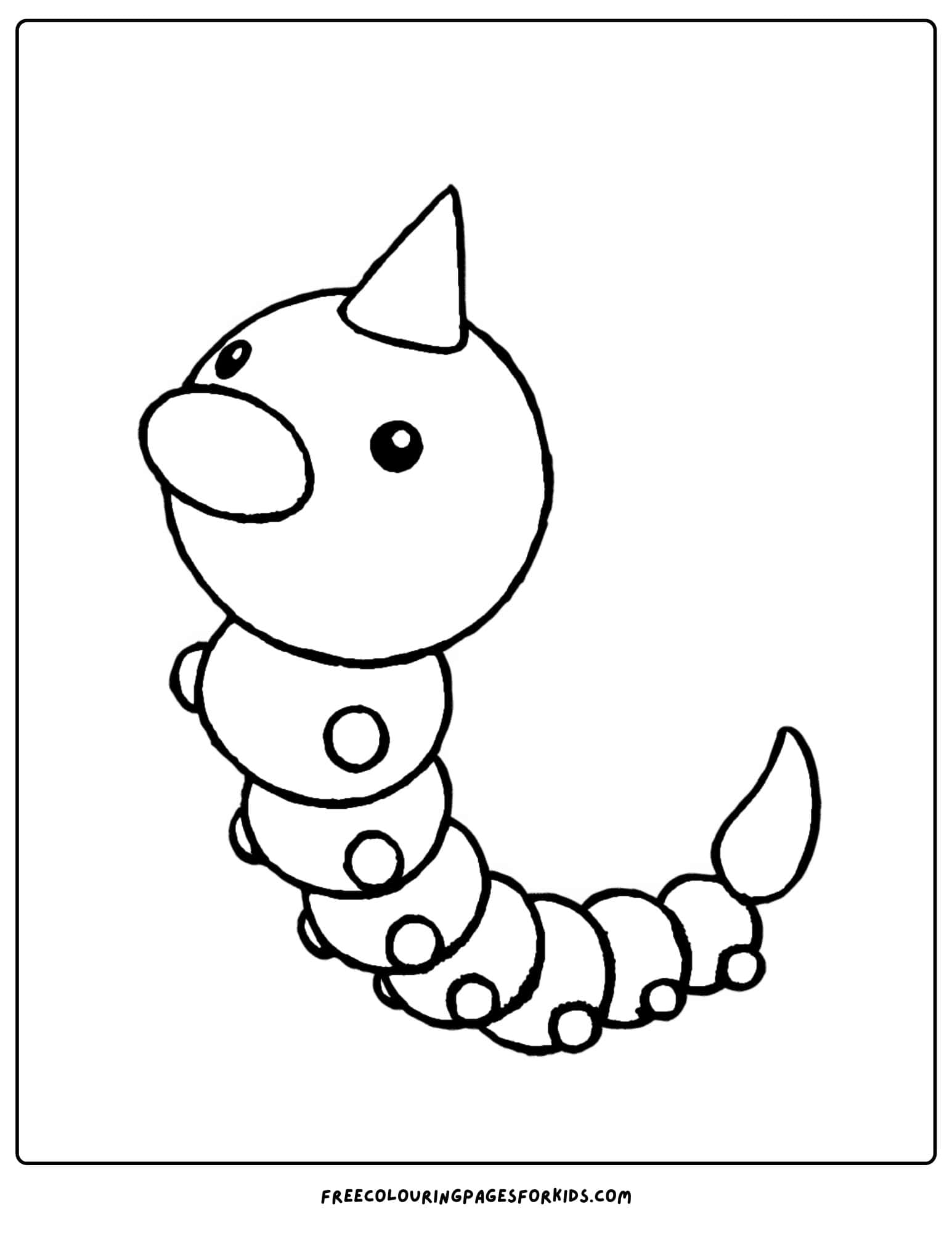 weedle pokemon coloring page