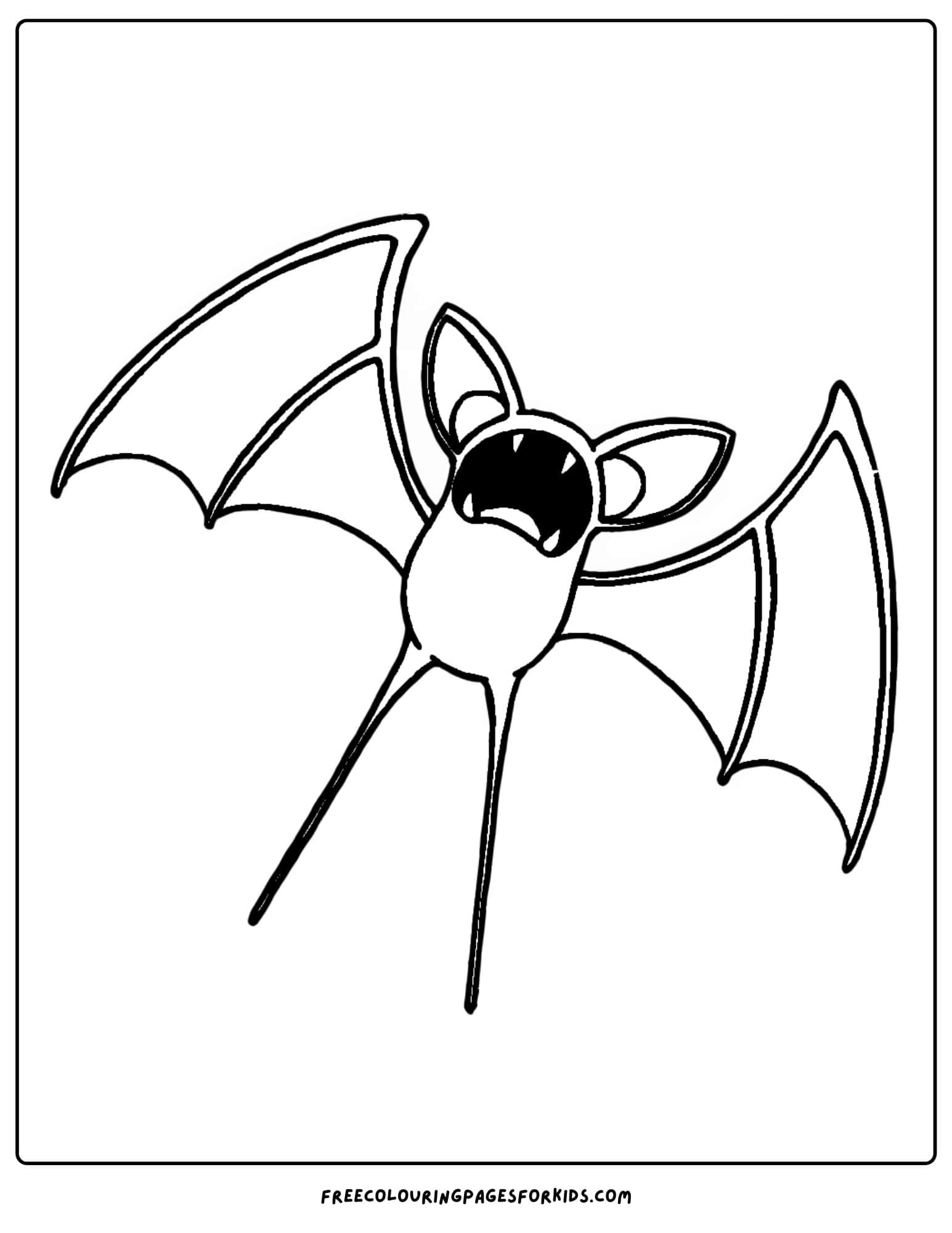 zubat pokemon coloring page