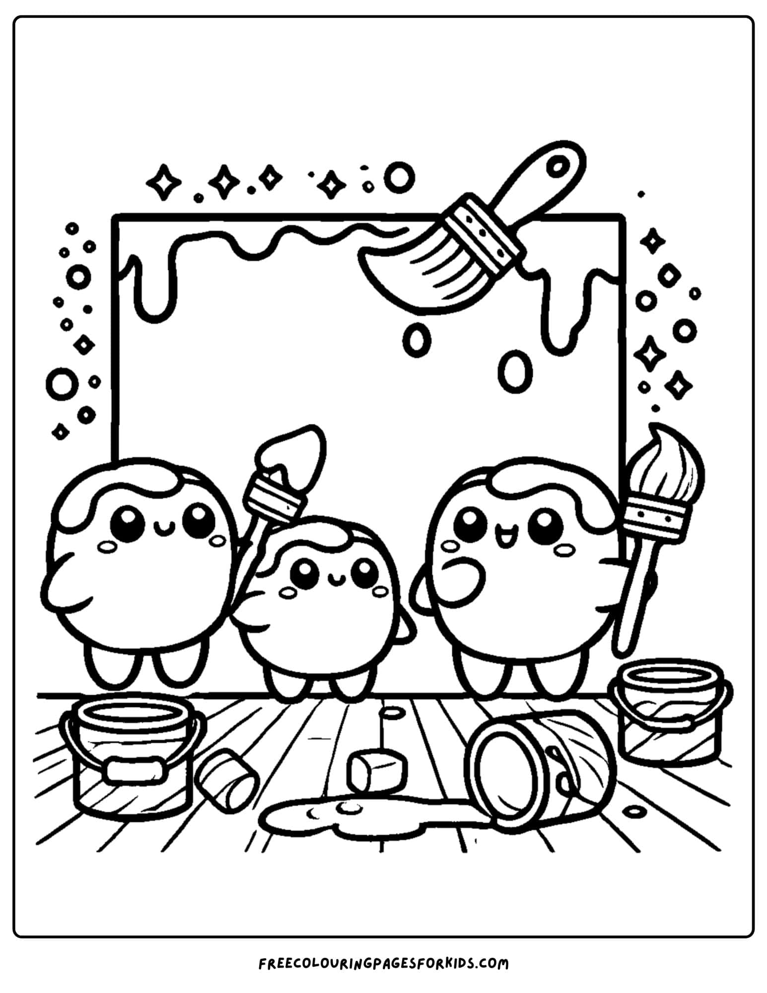 squishmallows painting coloring page