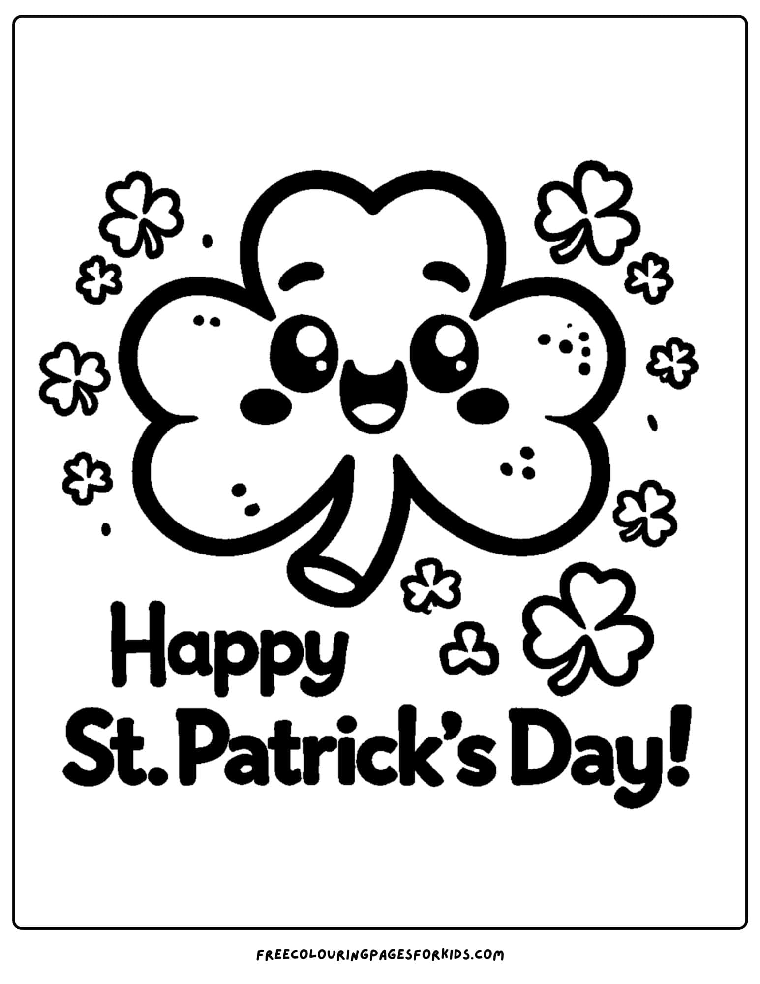 happy st patricks day coloring page