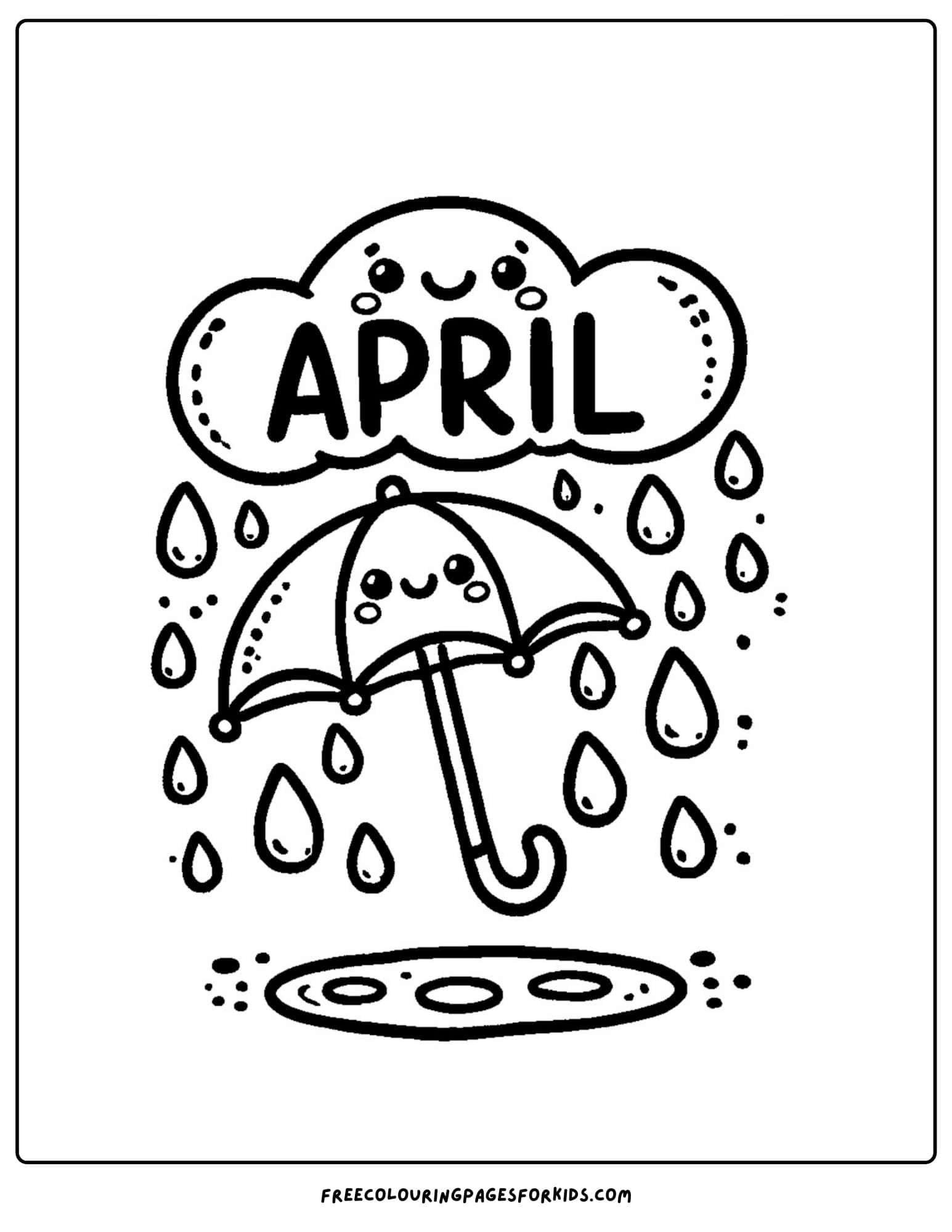 april showers coloring page