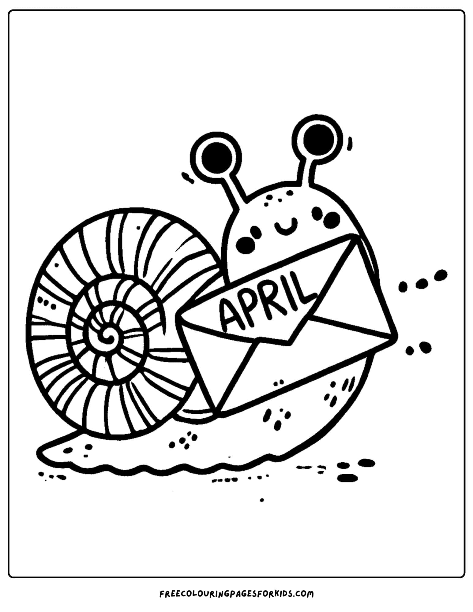 april snail mail delivery coloring page