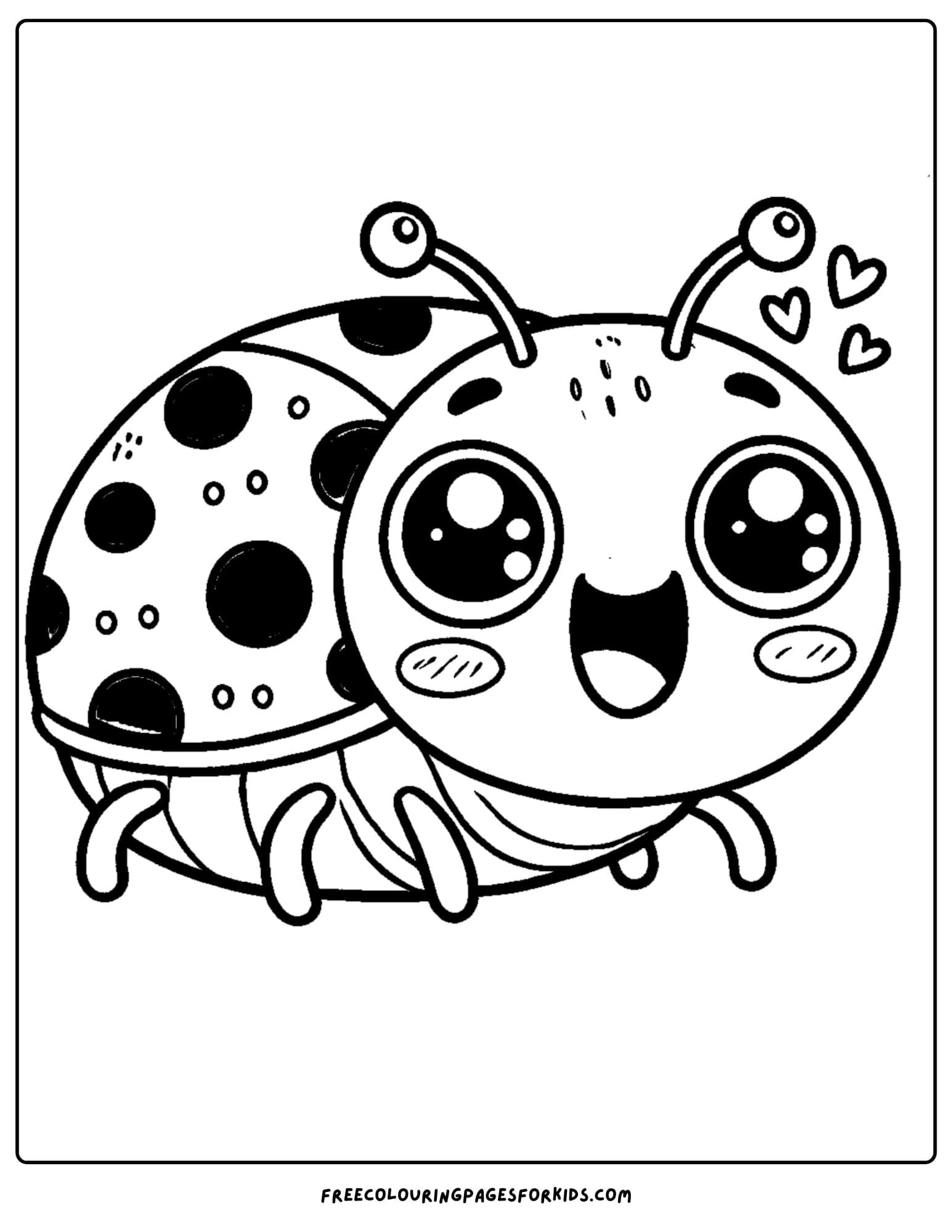 a grinning beetle coloring page