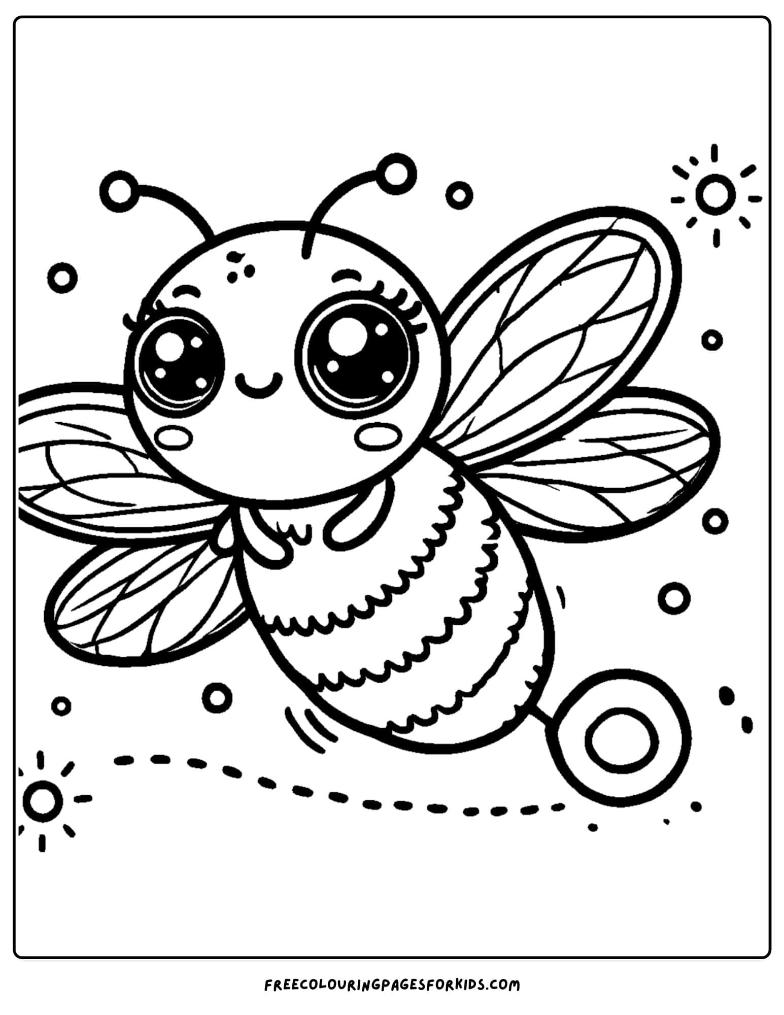 a happy firefly coloring page