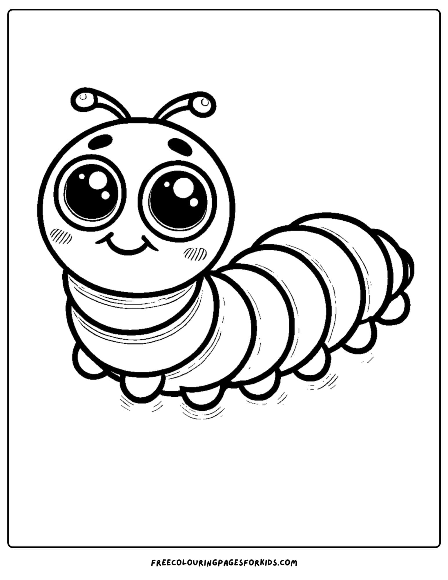 a caterpillar coloring page