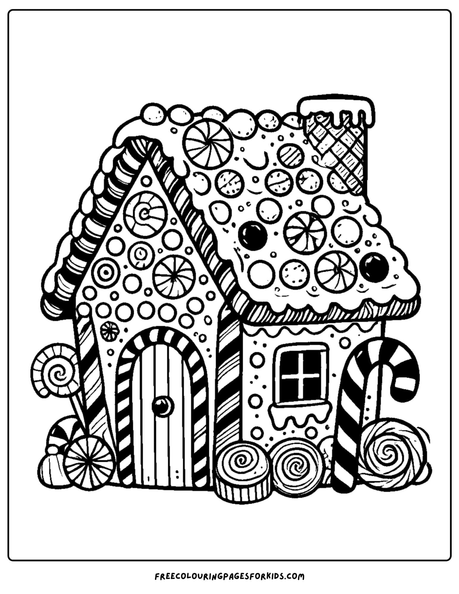 candy house coloring page