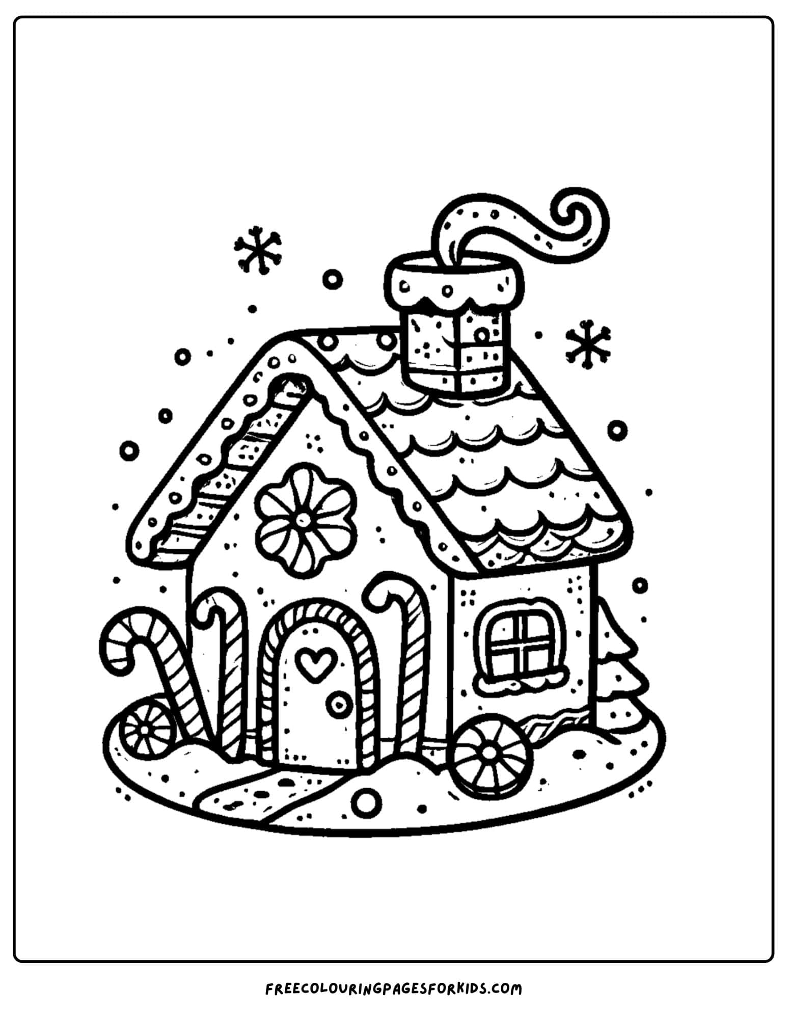 gingerbread house coloring page