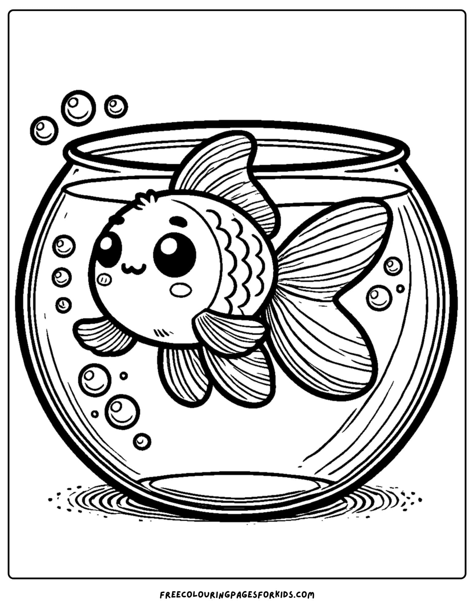 a goldfish in a bowl