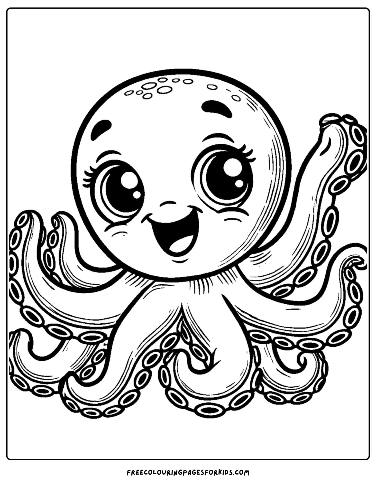 a smiling octopus