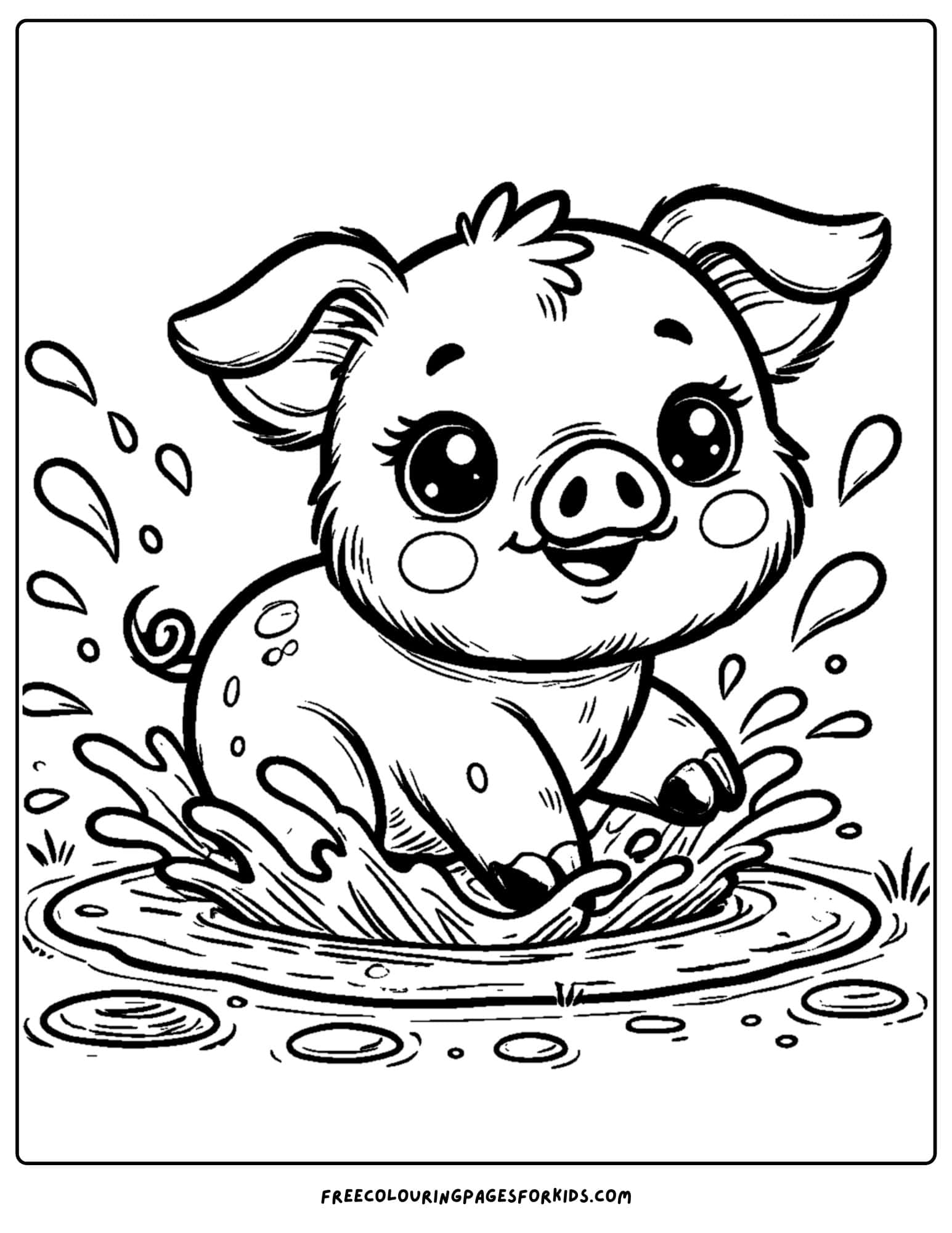 a pig splashing in the mud