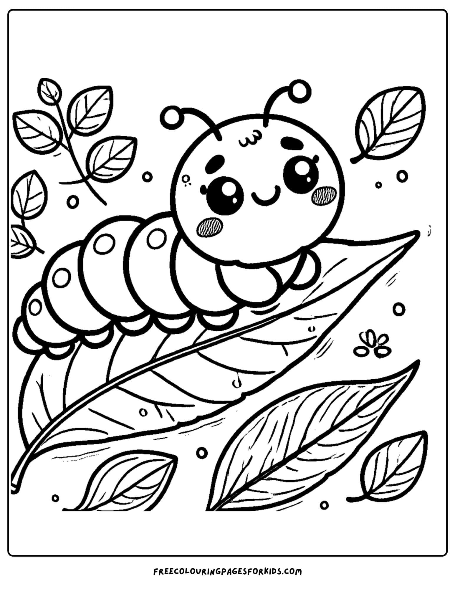 garden caterpillar coloring page