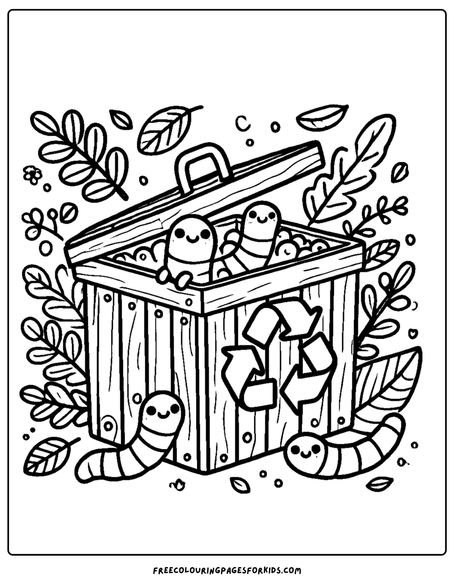 garden compost coloring page