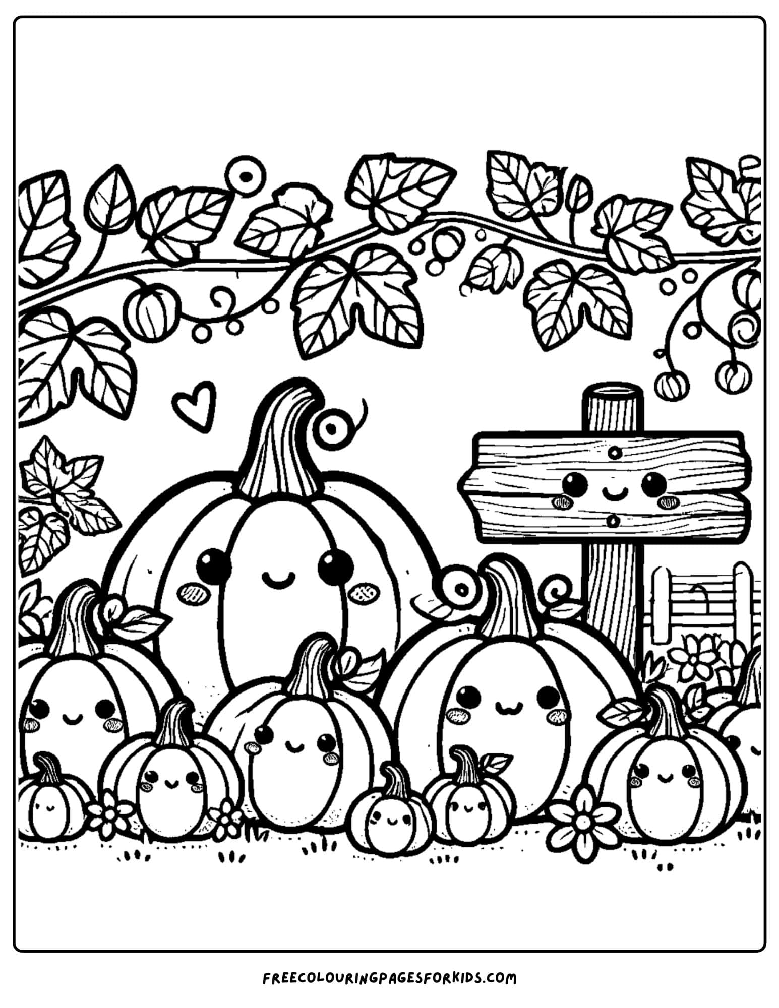 pumpkin patch coloring page