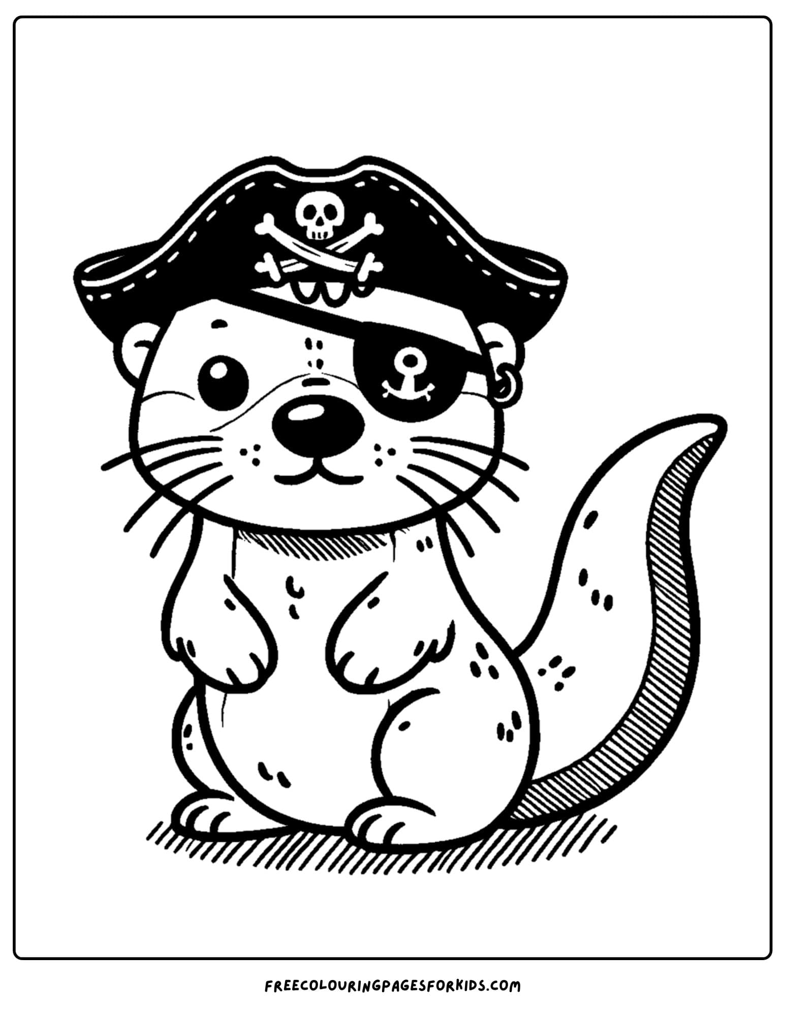 an otter dressed as a pirate