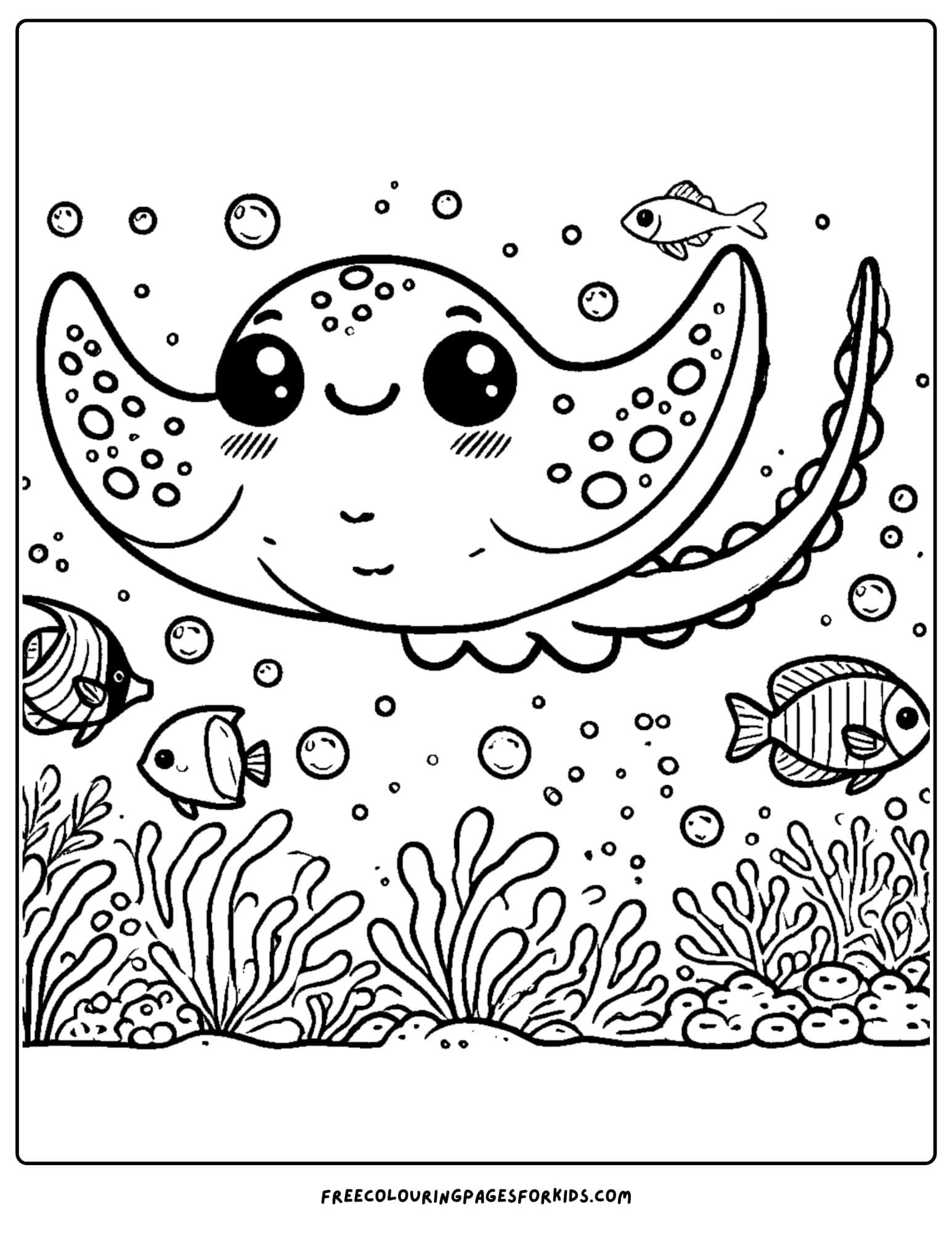 a manta ray coloring page