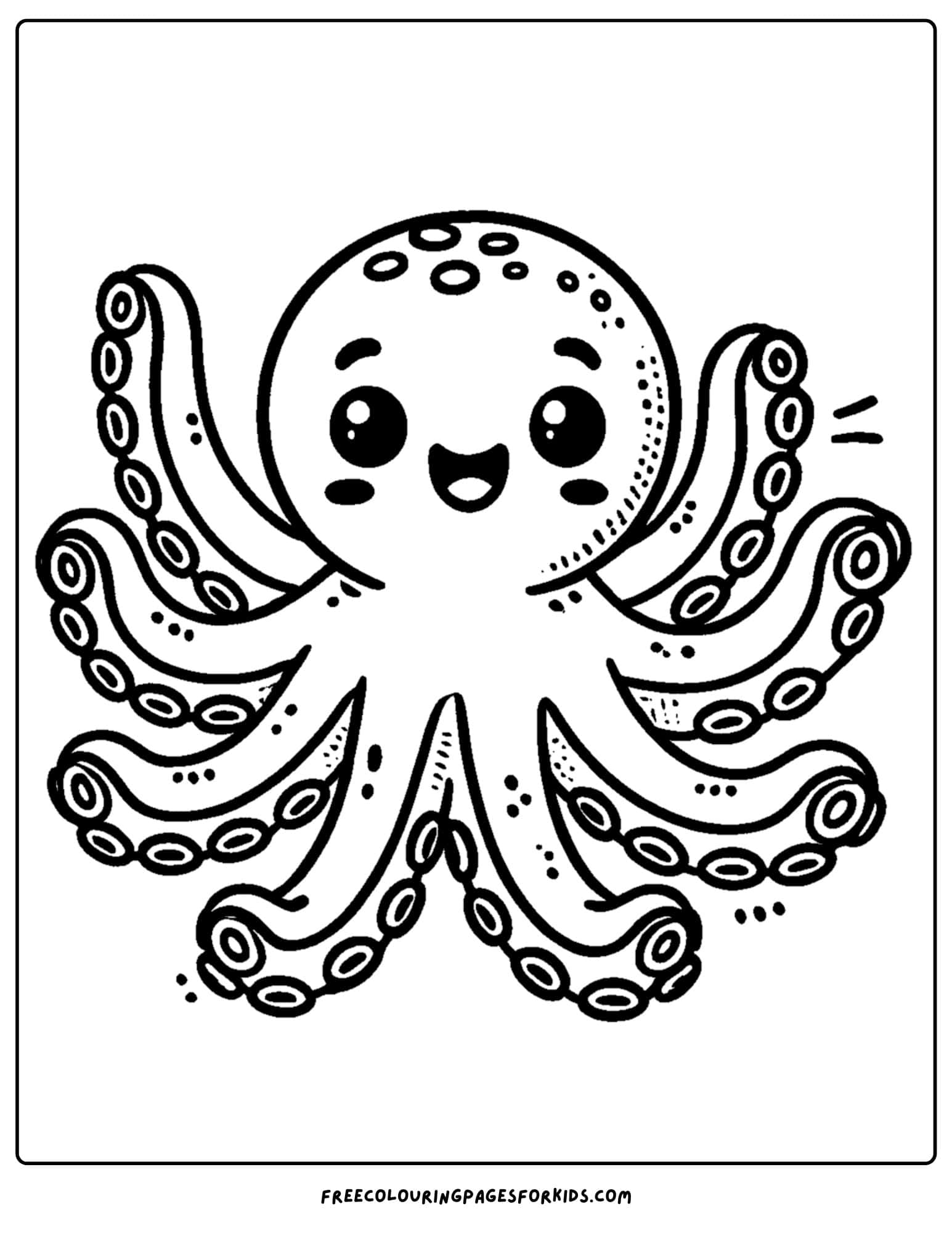 zoo animal coloring page of an octopus