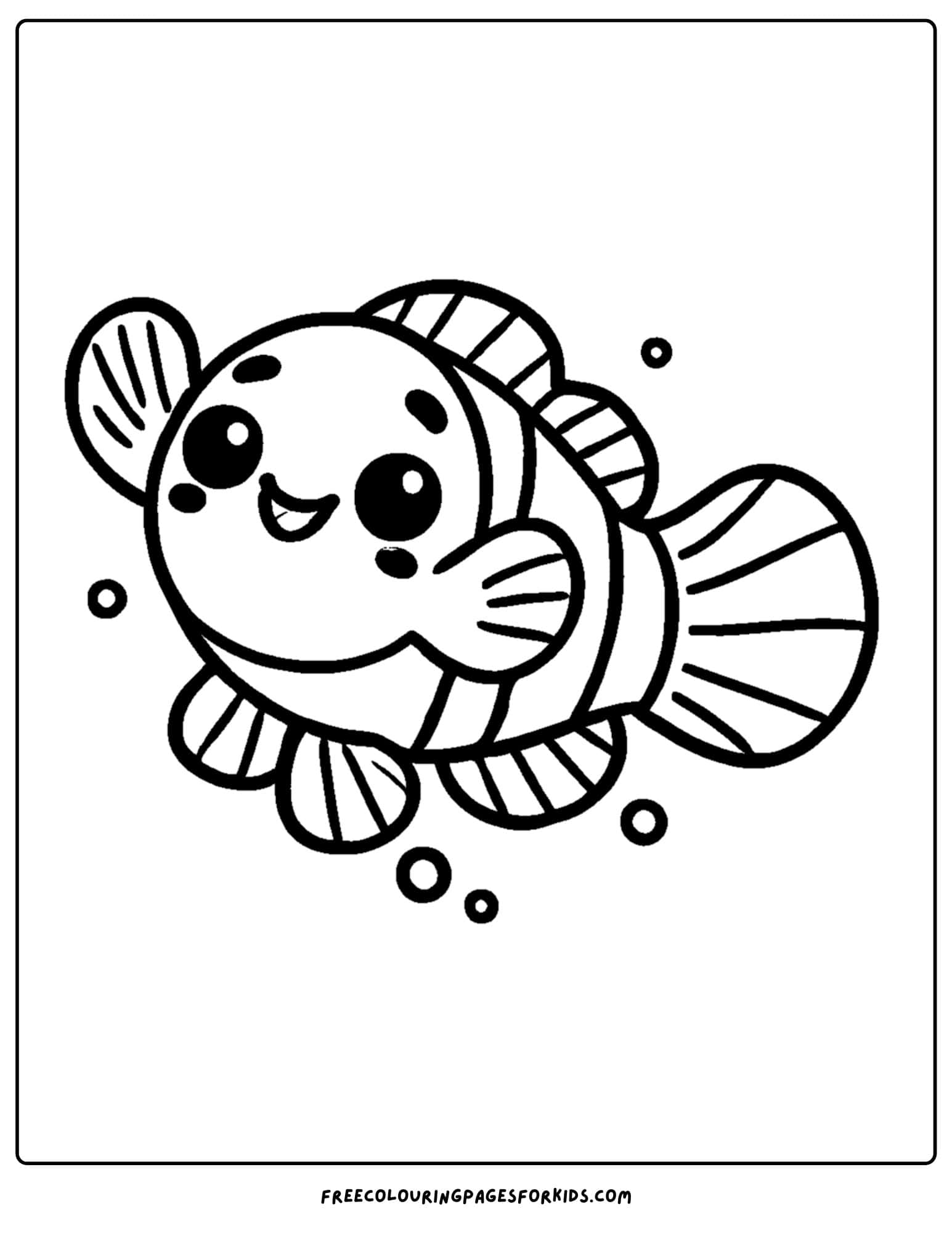 a clownfish waving