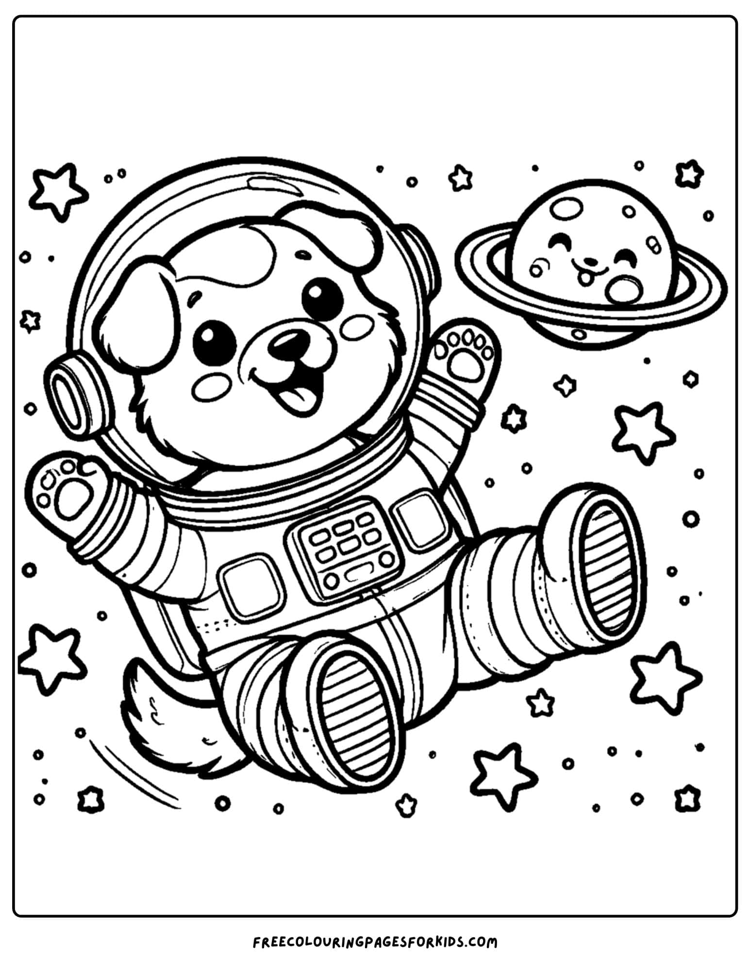 a dog astronaut in space